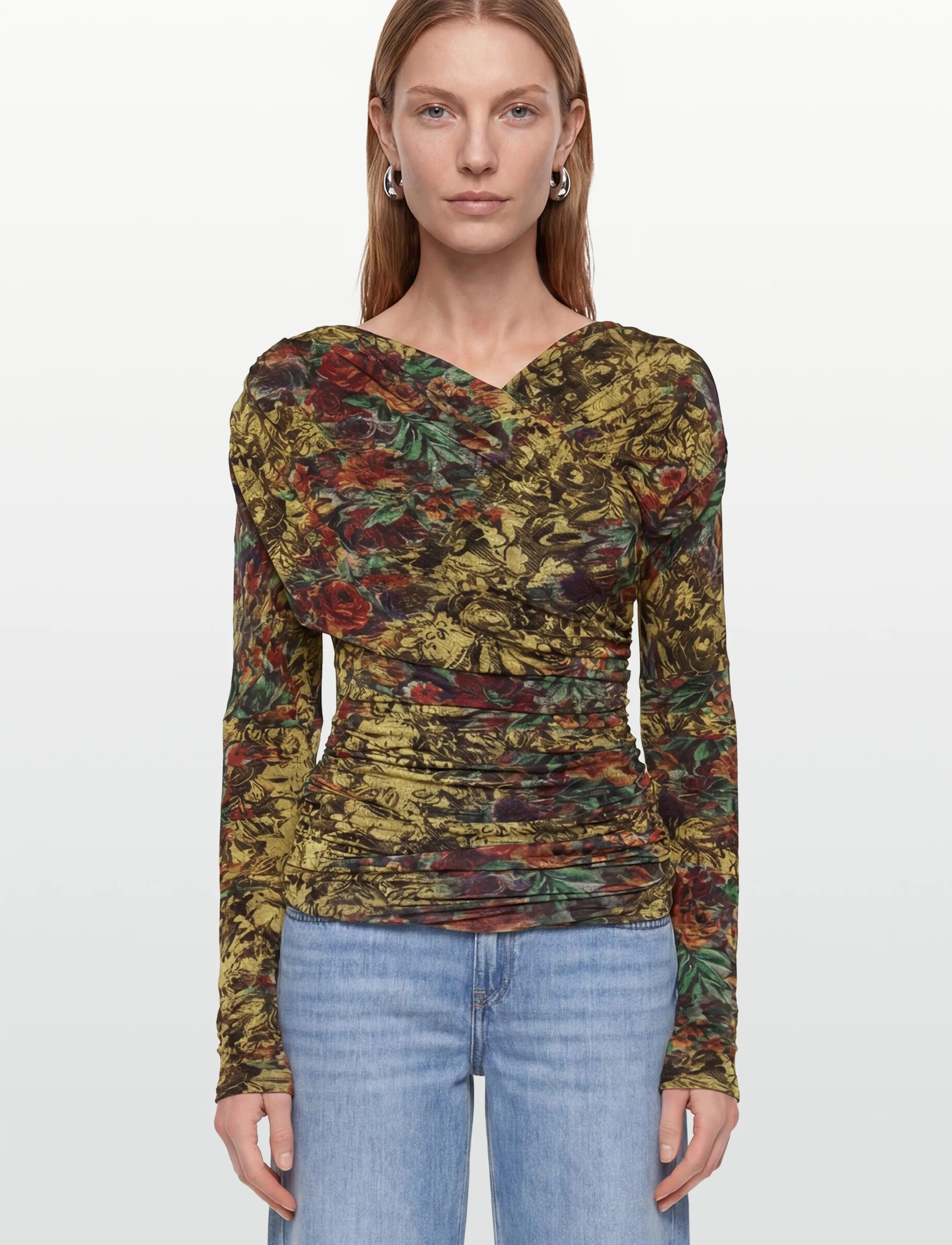 Ganni - Top In Printed Jersey - multicolored - 3