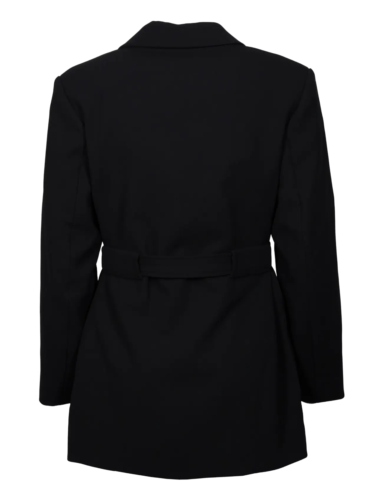Ganni - Bonded Crepe Blazer - blazer mit gürtel - black - 1