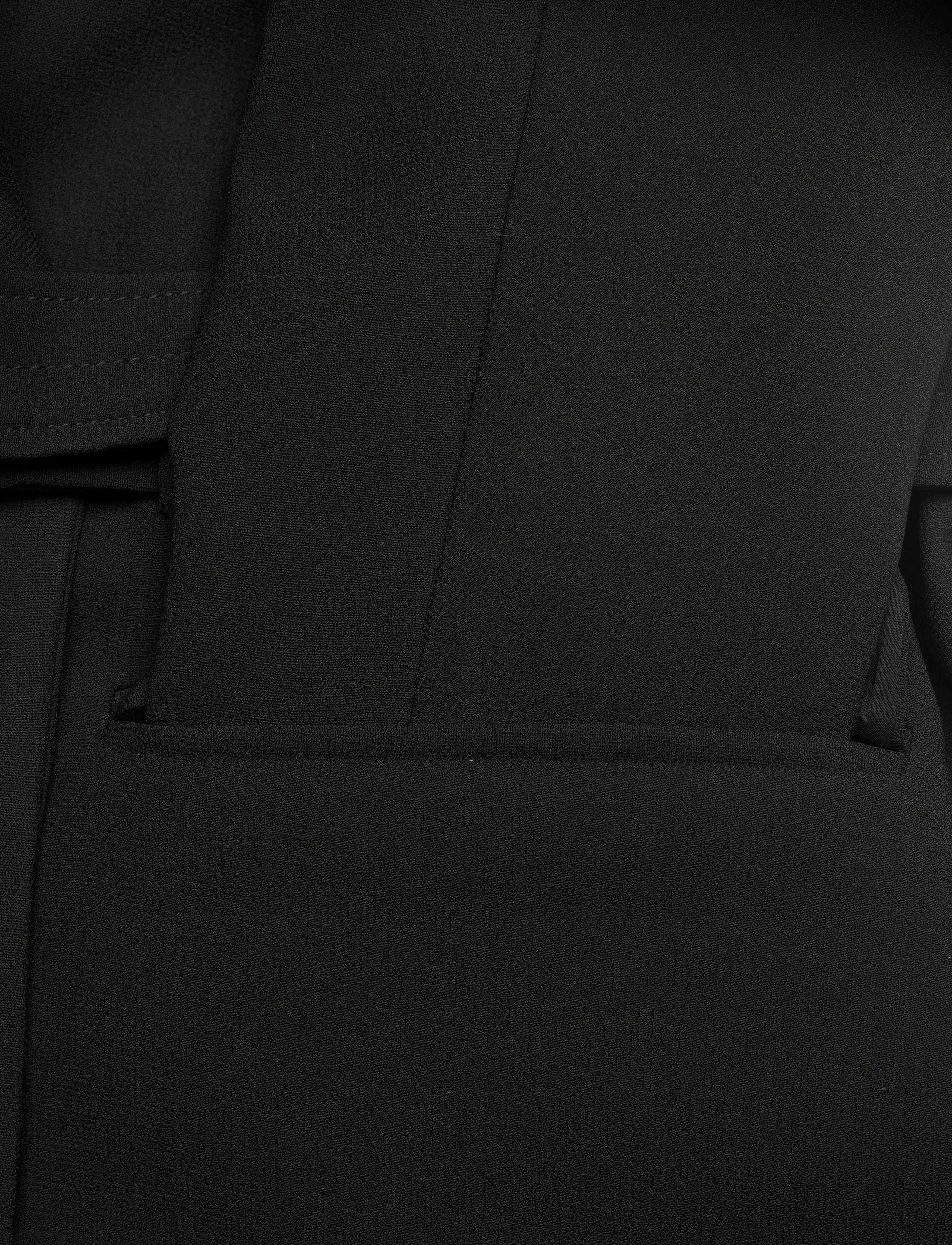 Ganni - Bonded Crepe Blazer - blazer mit gürtel - black - 3