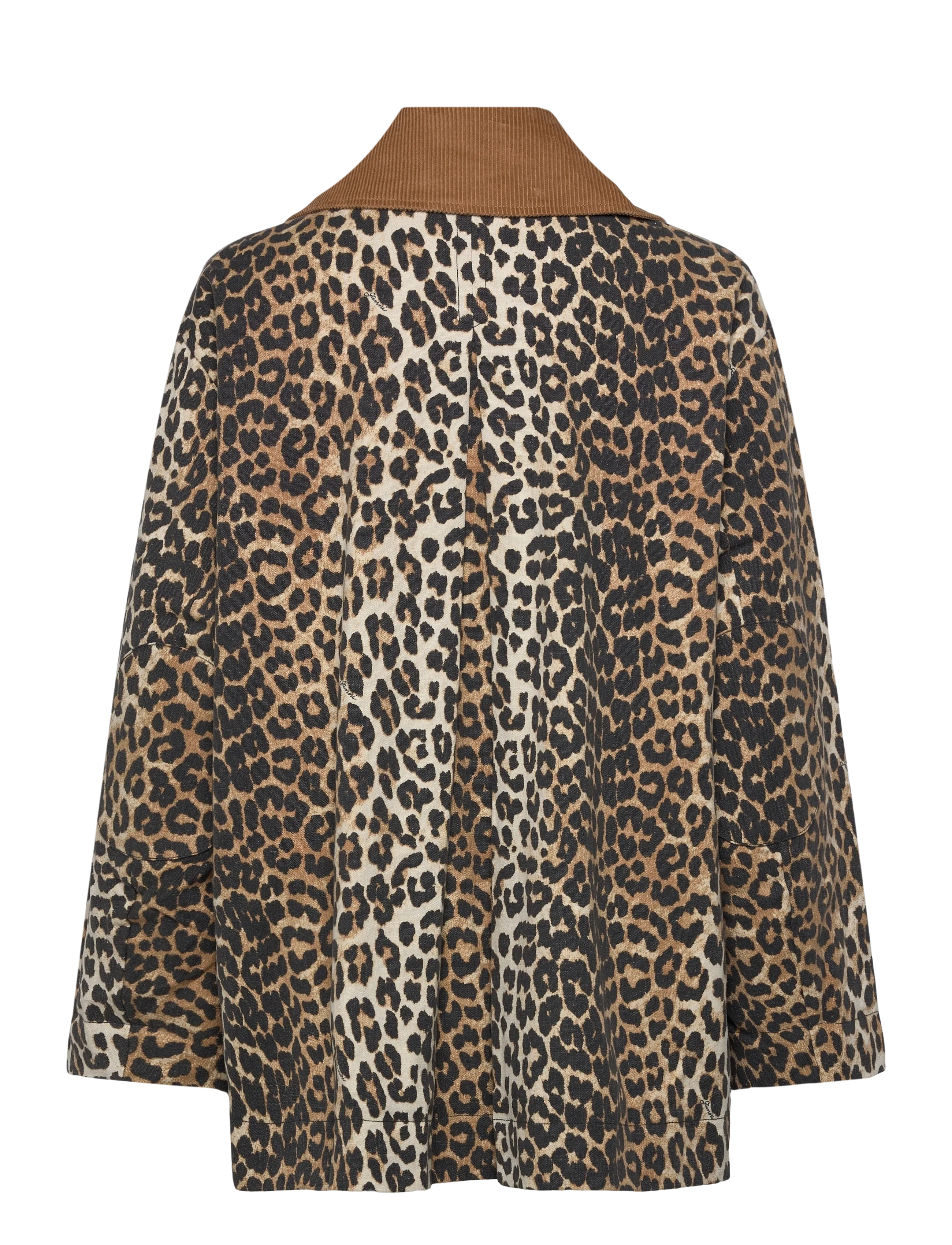 Ganni - Canvas Midi Jacket - spring jackets - brown - 1