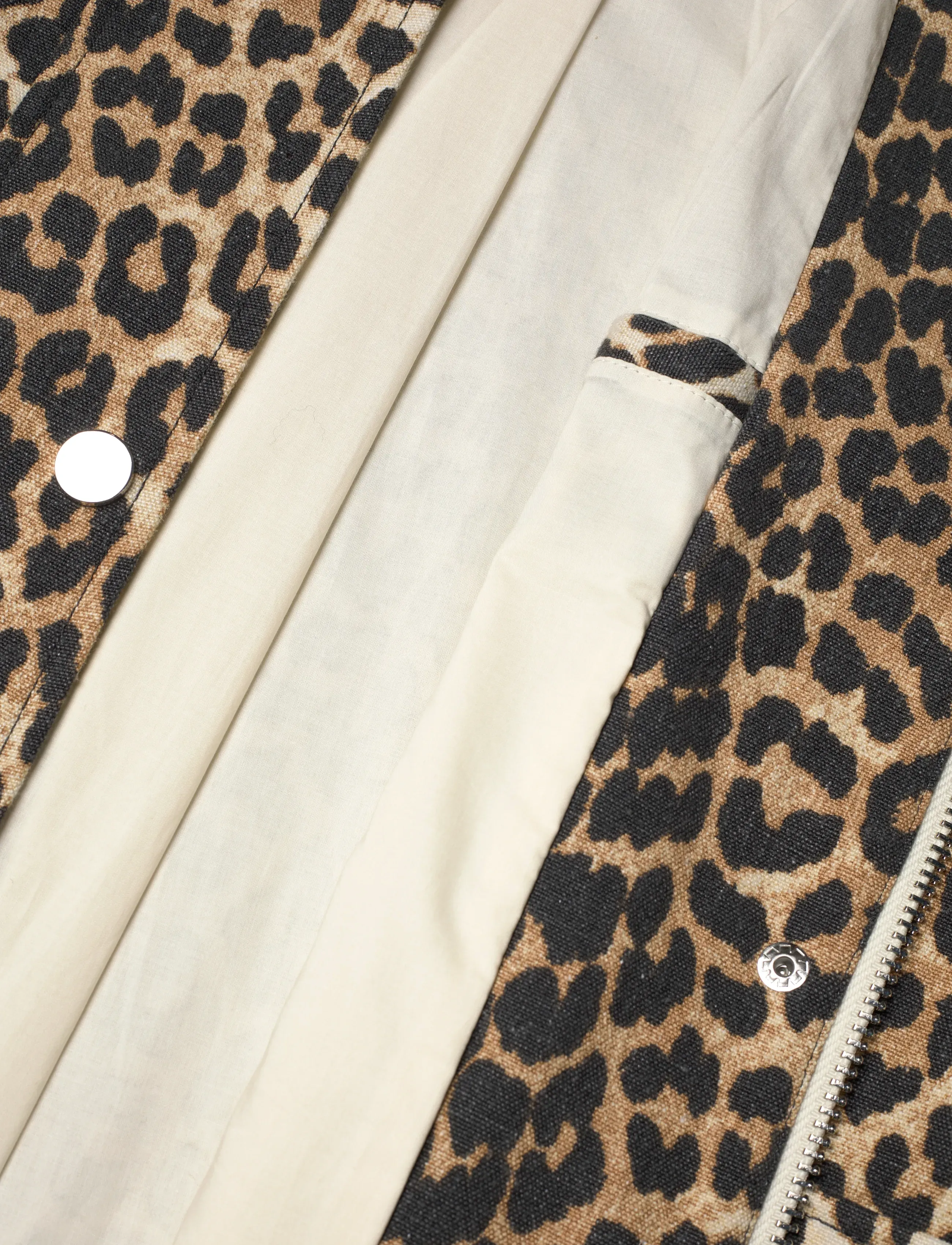 Ganni - Canvas Midi Jacket - spring jackets - brown - 4