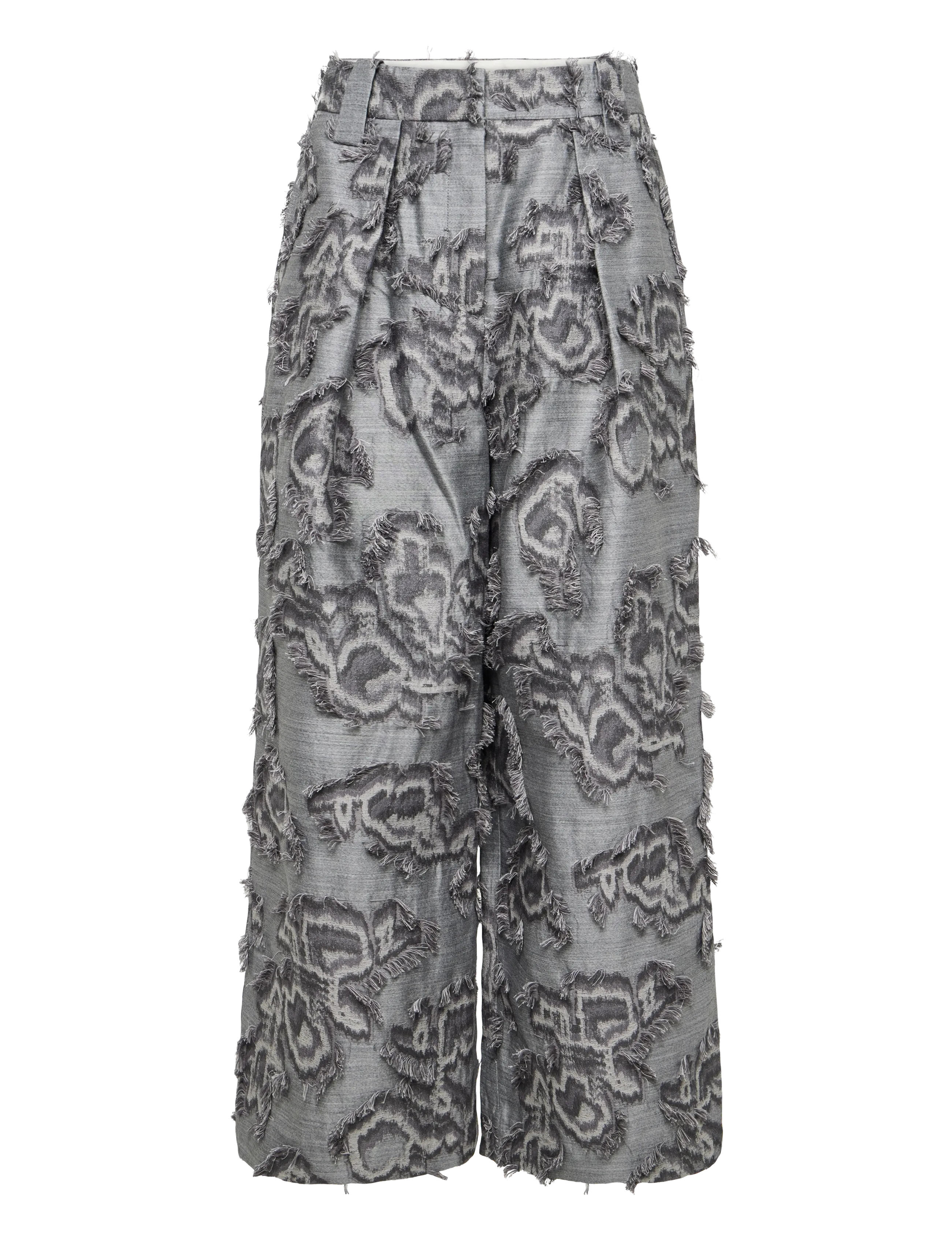 Ganni - Fil Coupe Suiting Big Pleat Pants - grey - 1