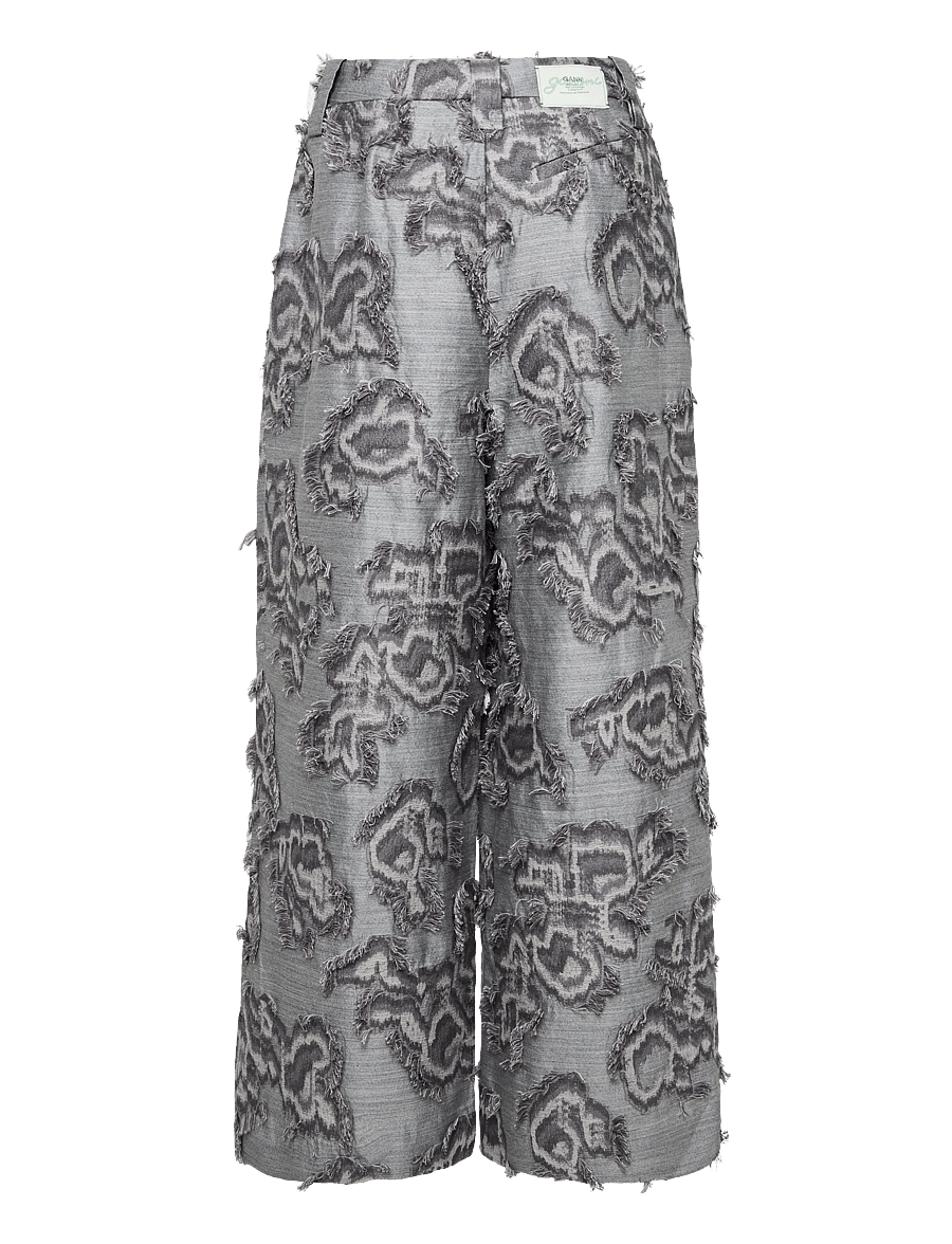 Ganni - Fil Coupe Suiting Big Pleat Pants - culottes - grey - 2