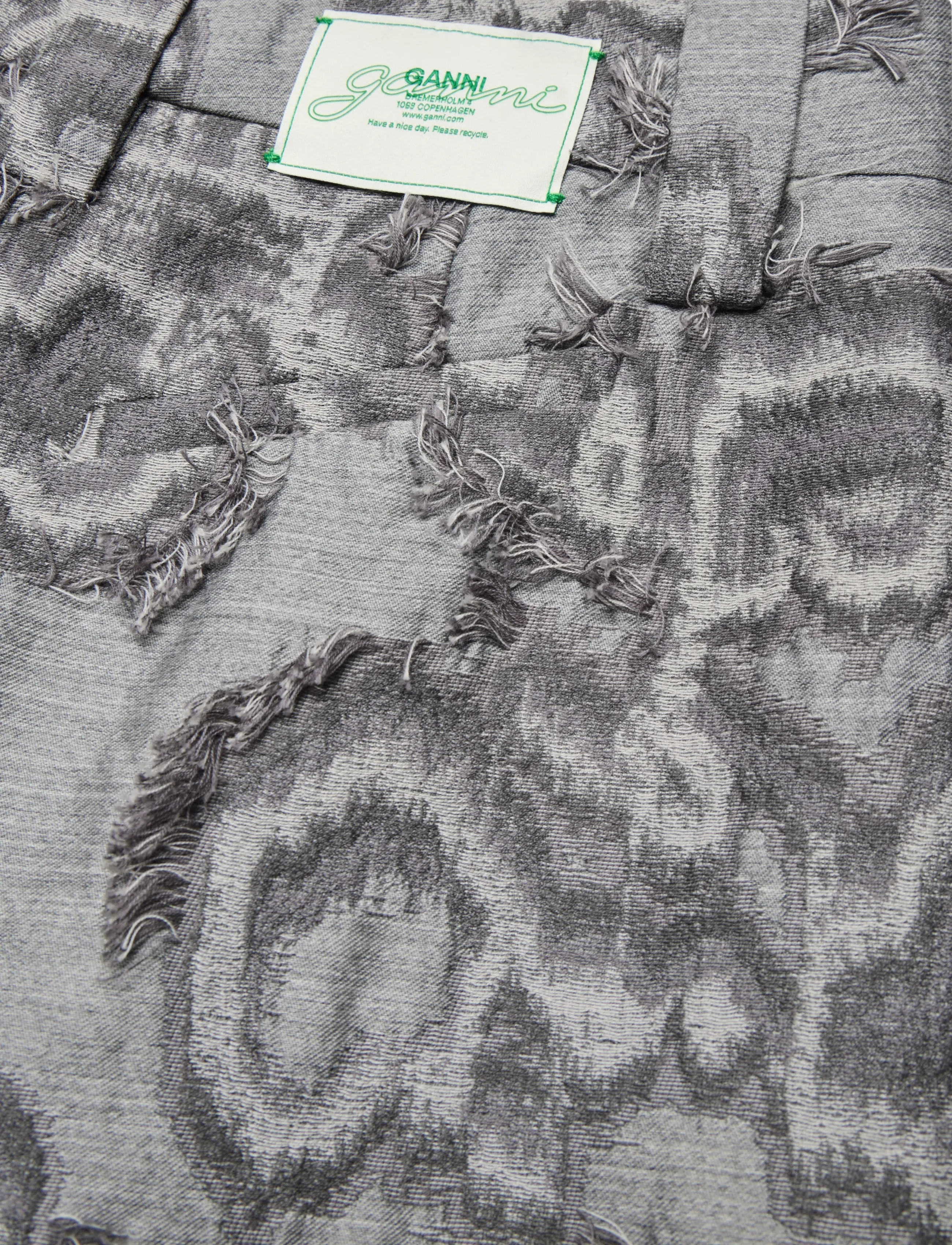 Ganni - Fil Coupe Suiting Big Pleat Pants - grey - 5