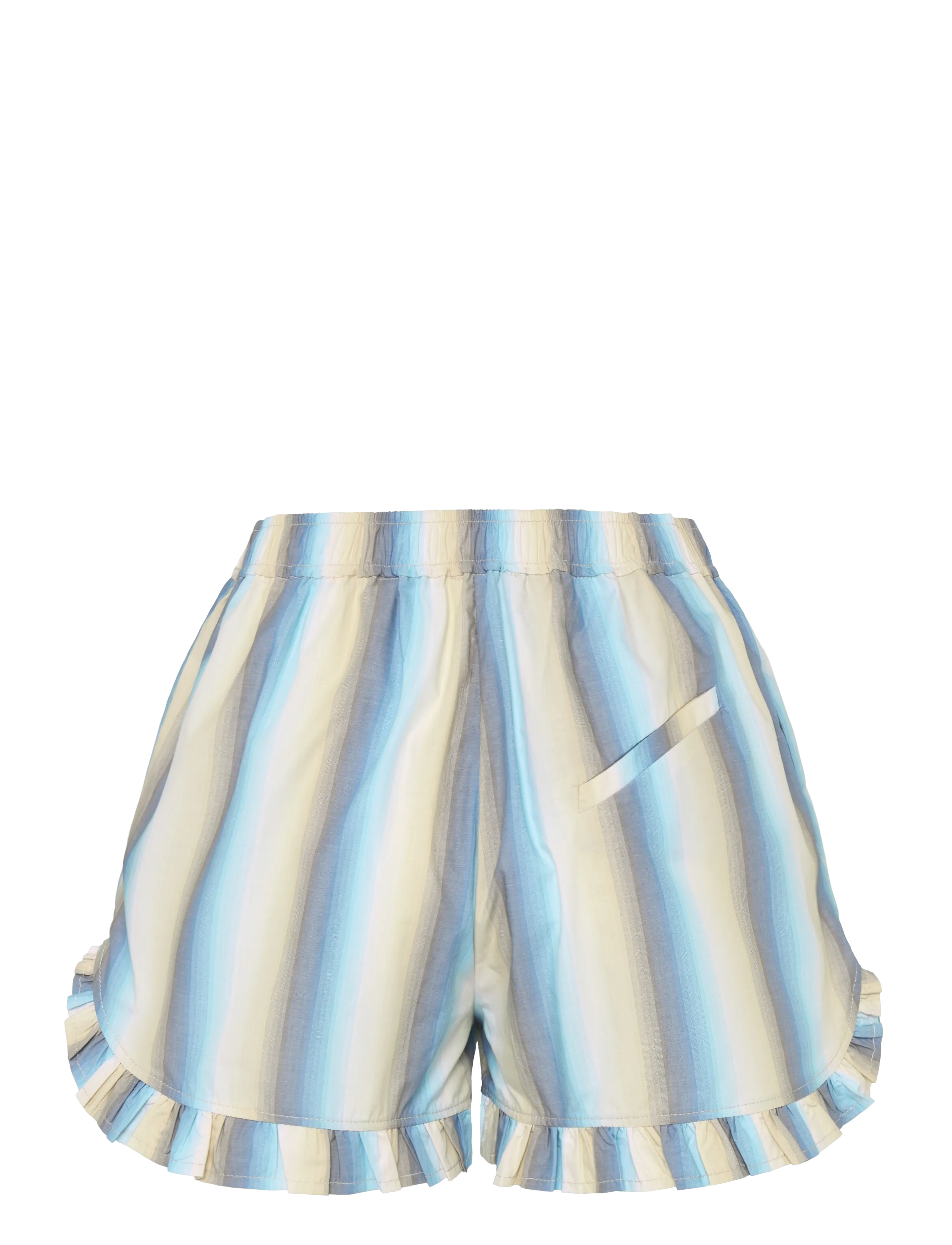 Ganni - Multicolour Ombre Stripe Ruffle Shorts - multicolored - 1