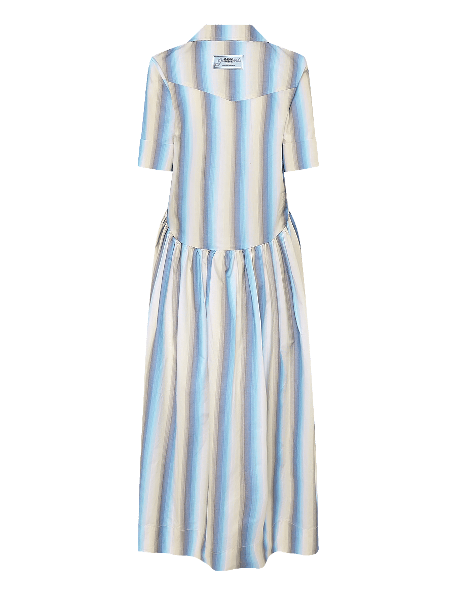 Ganni - Striped Button Up Shirt Dress - summer dresses - multicolored - 2