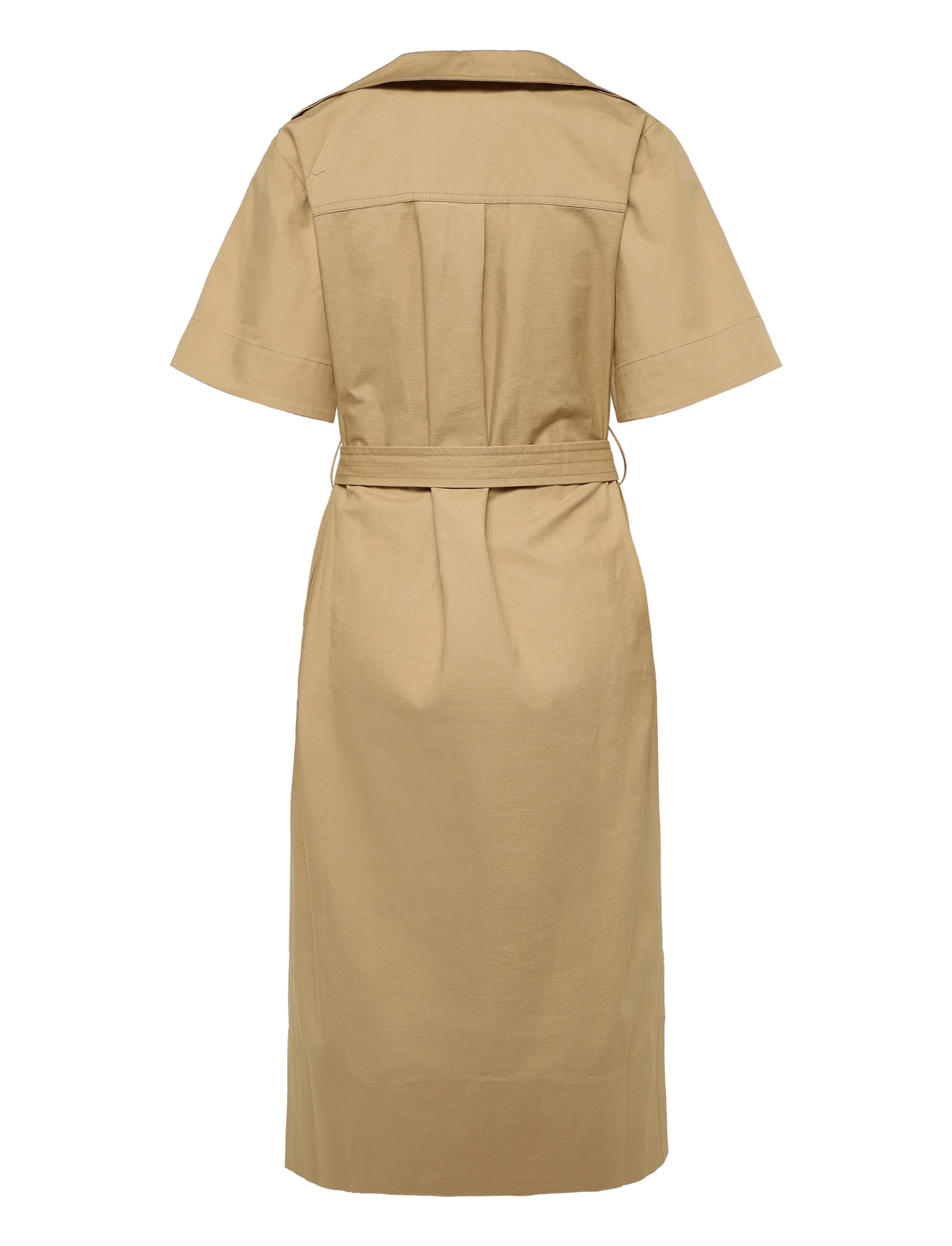 Ganni - Cowl Neck Summer Suiting Dress - beige - 1