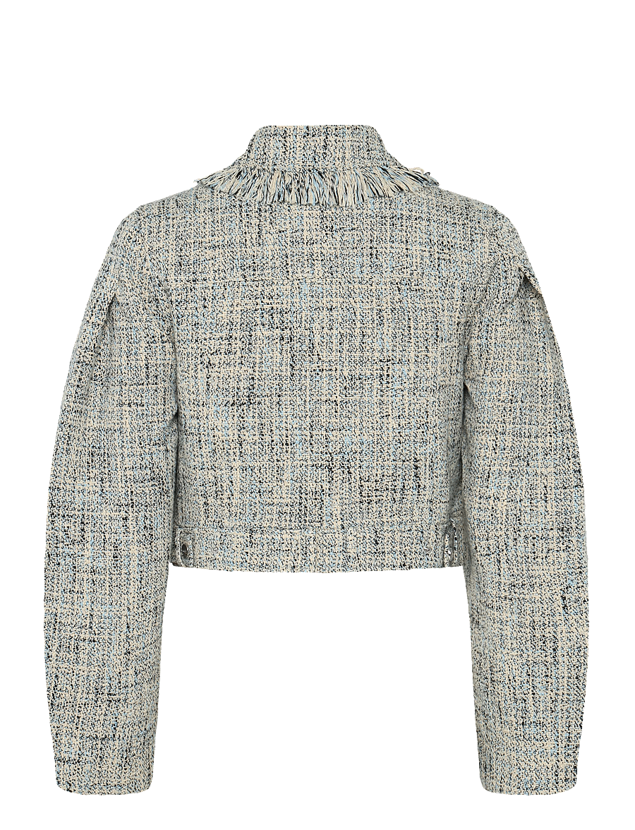 Ganni - Tweed Sakko - korte blazere - beige - 1