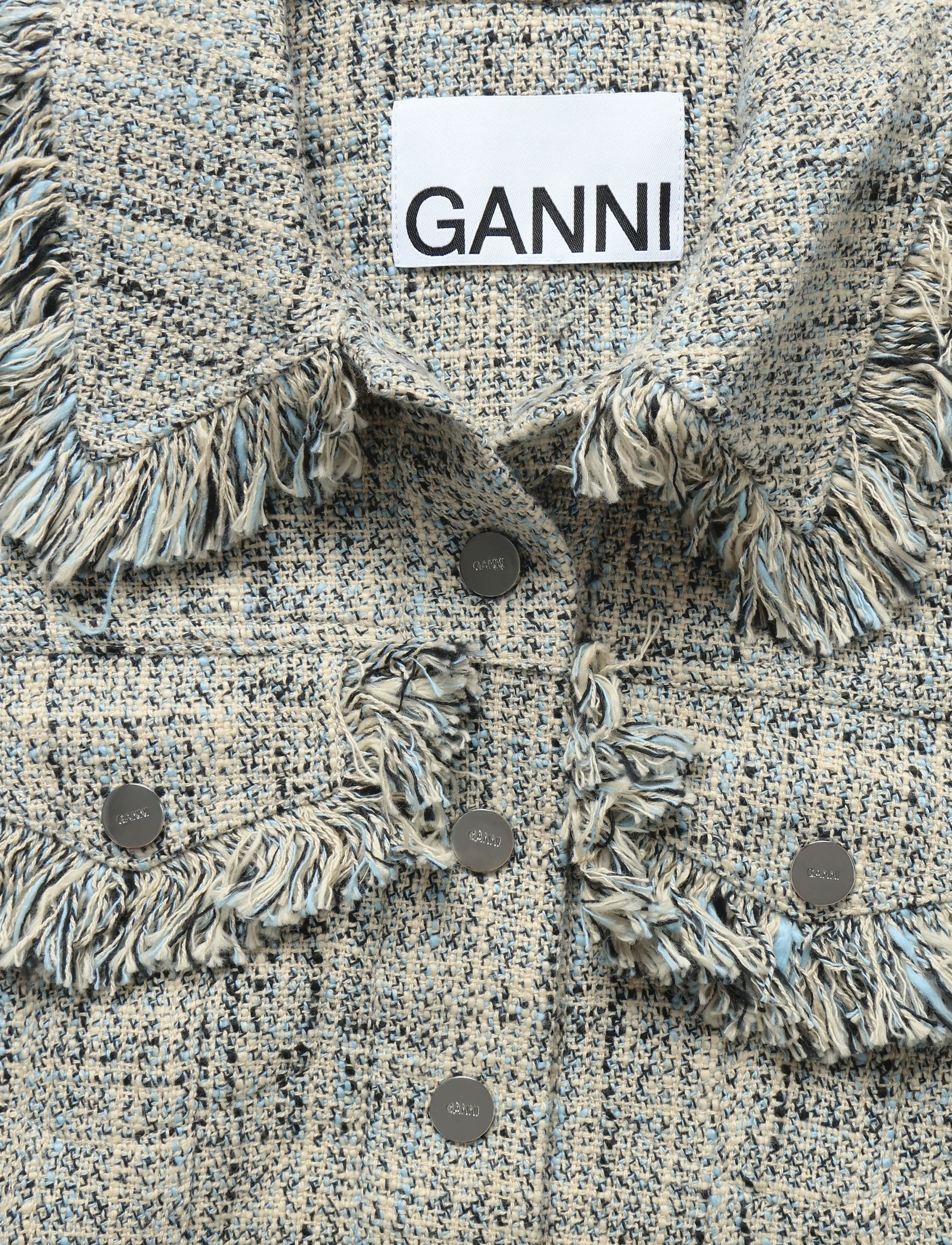 Ganni - Tweed Sakko - beige - 2
