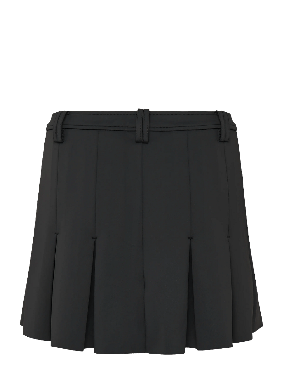 Ganni - Pleated Mini Skirt - plisseeritud seelikud - black - 1