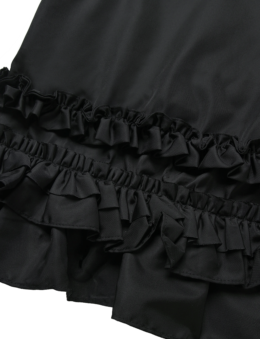 Ganni - Duchesse Nylon Open Back Frill Top - Ärmellose tops - black - 3