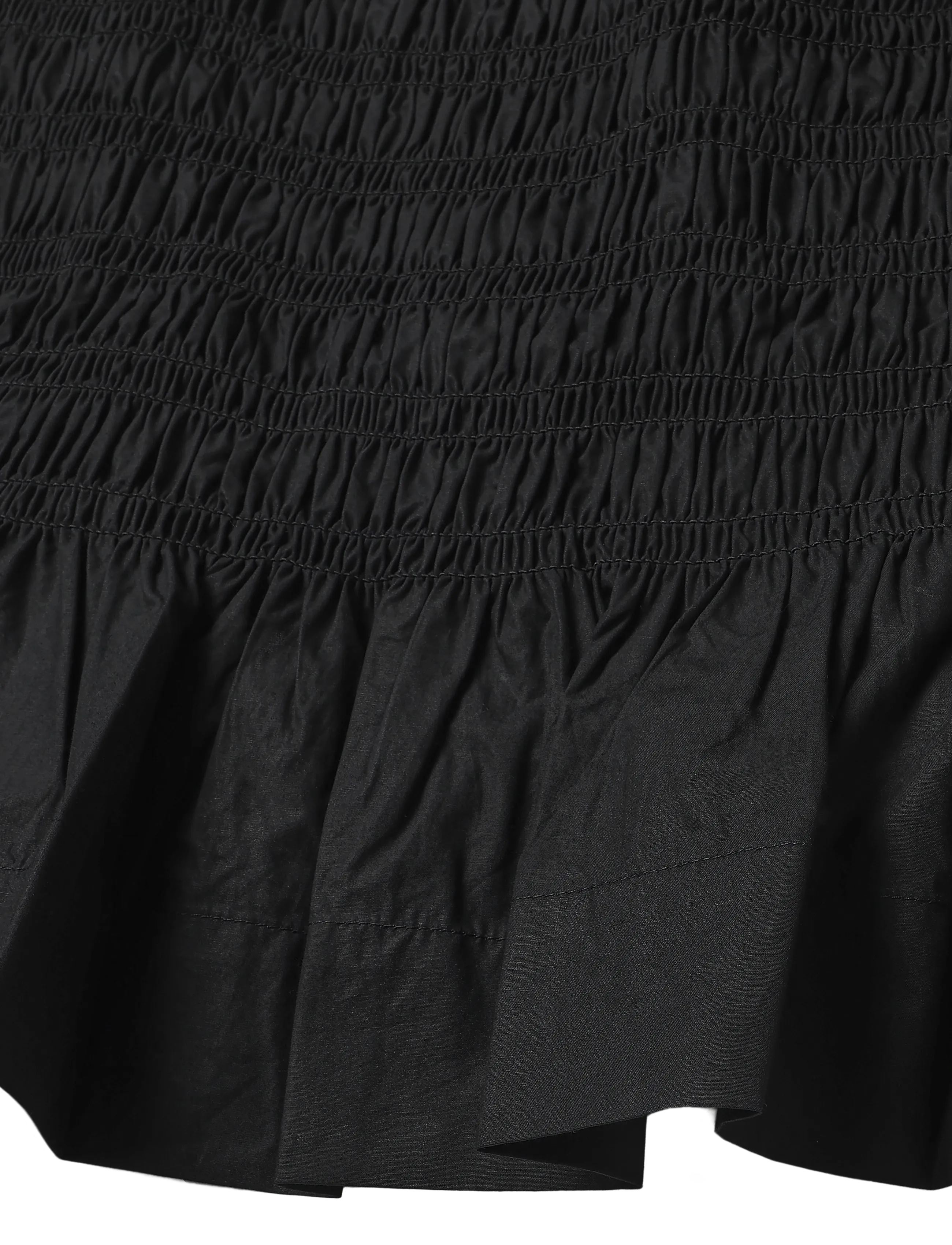Ganni - Cotton Poplin Smock Tie String Top - black - 3