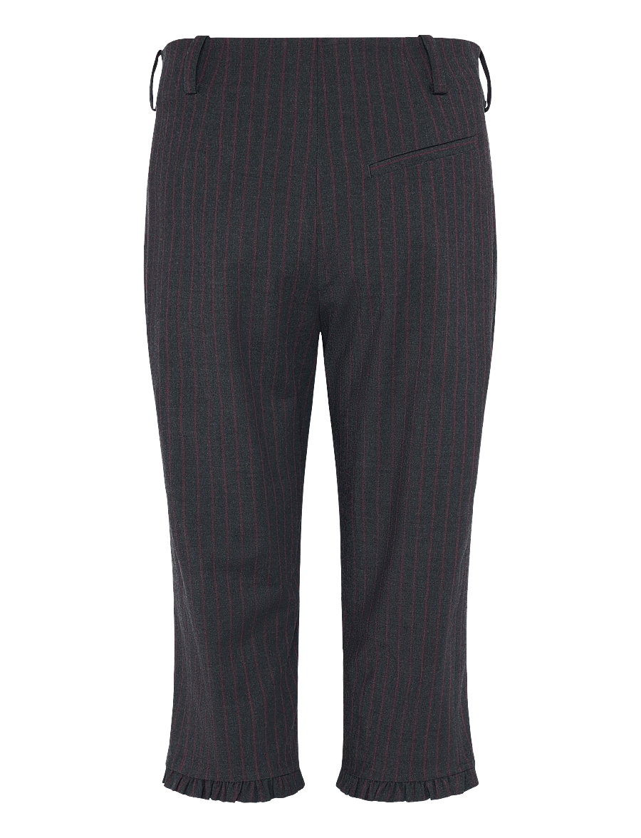 Ganni - Stretch Stripe Capri Pants - caprihose - grey - 1