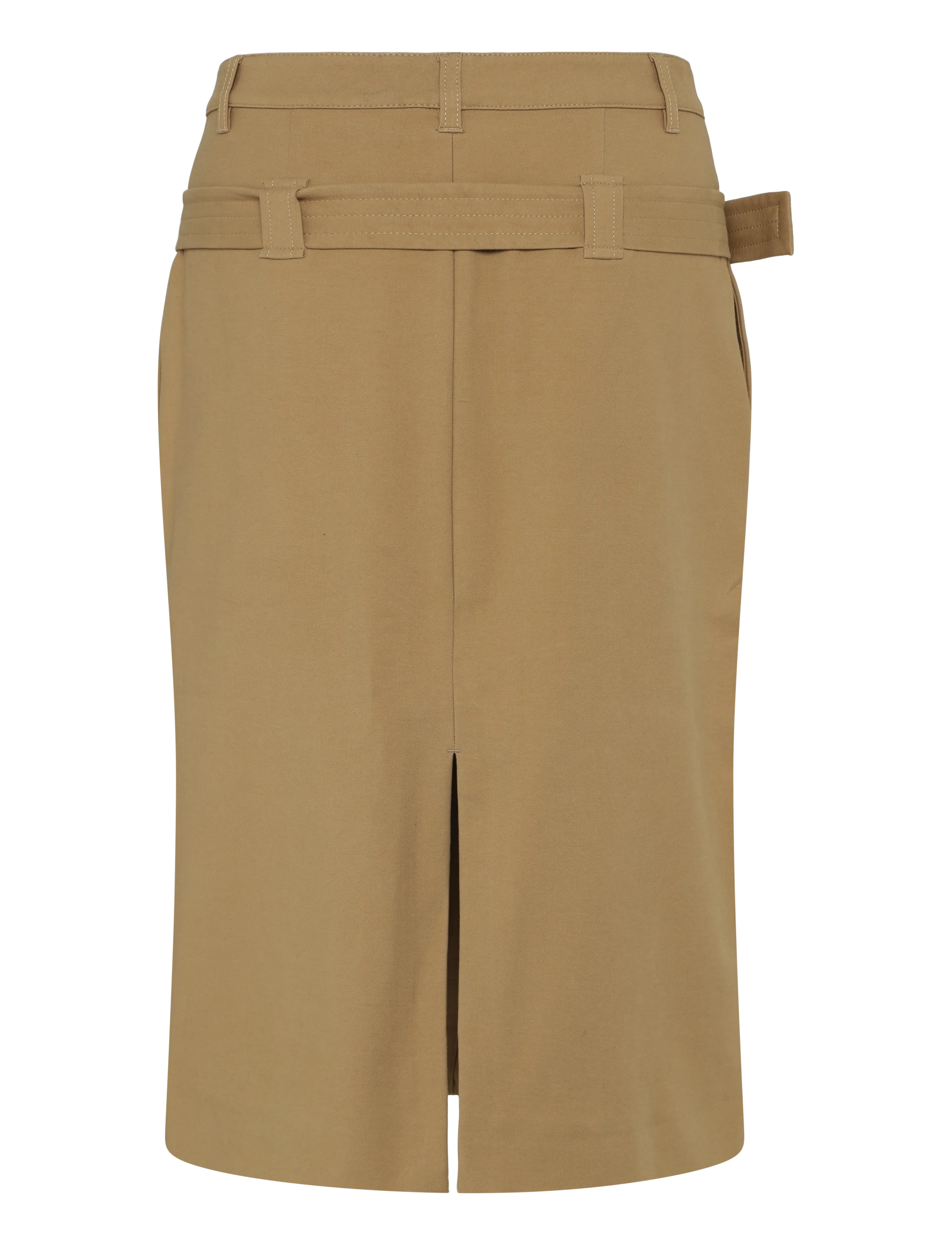 Ganni - Natural Cotton Midi Skirt - beige - 1
