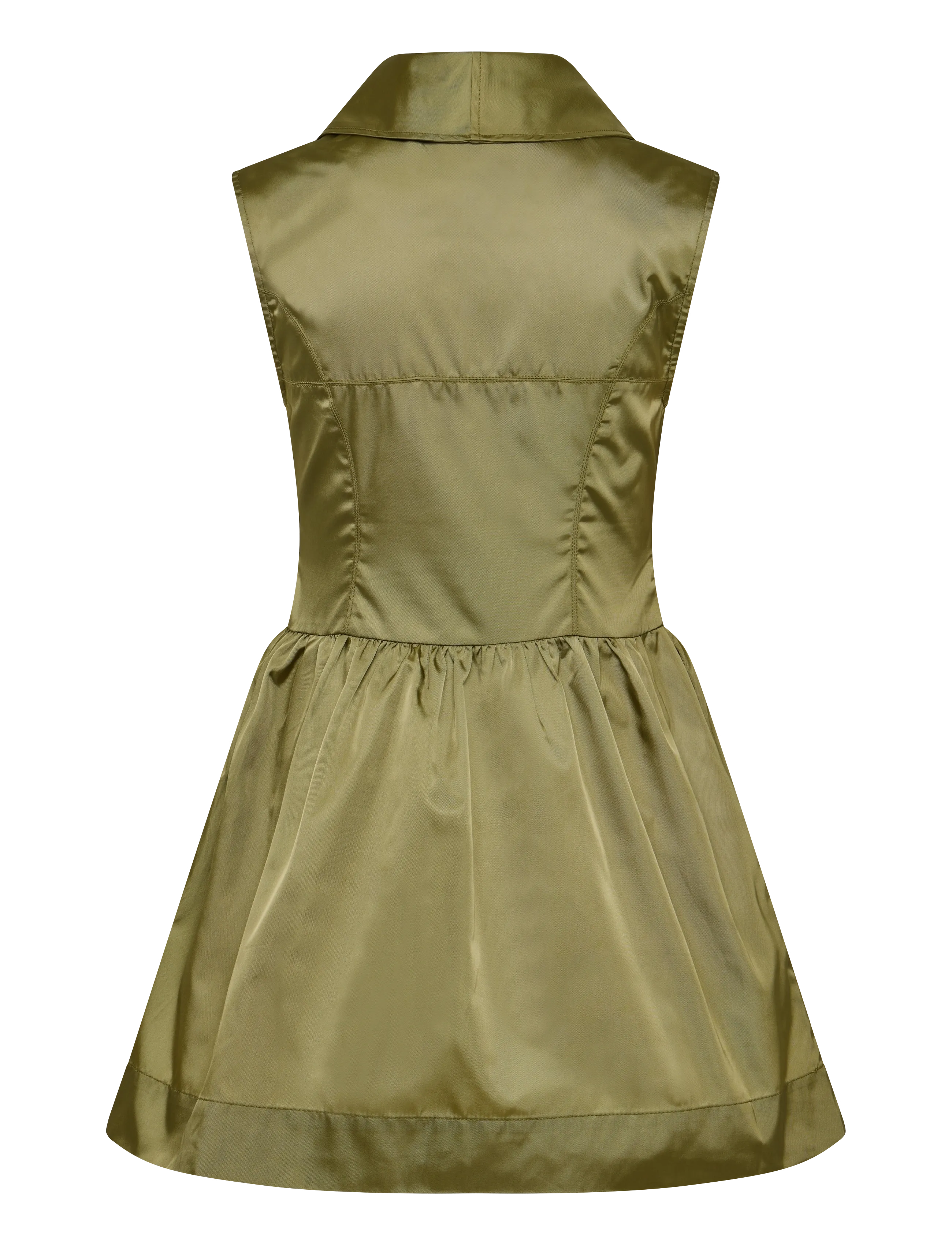 Ganni - Boa Dress In Green Nylon - green - 1