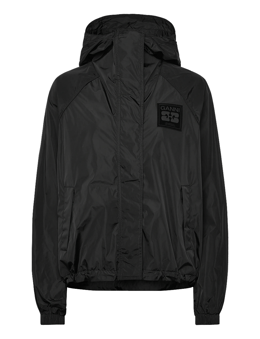 Ganni - Nylon Jacket - windjacks - black - 0