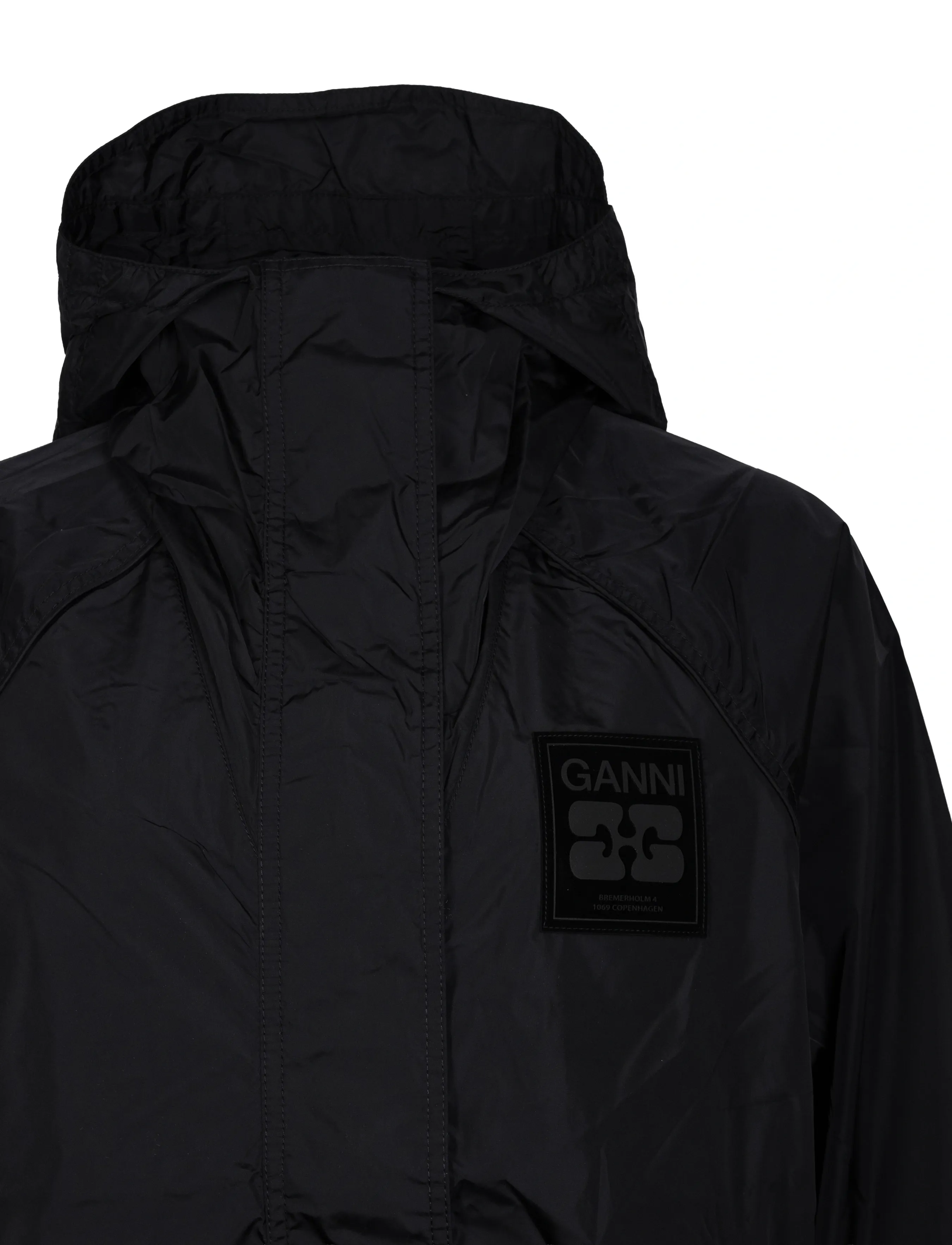 Ganni - Nylon Jacket - windjacks - black - 2