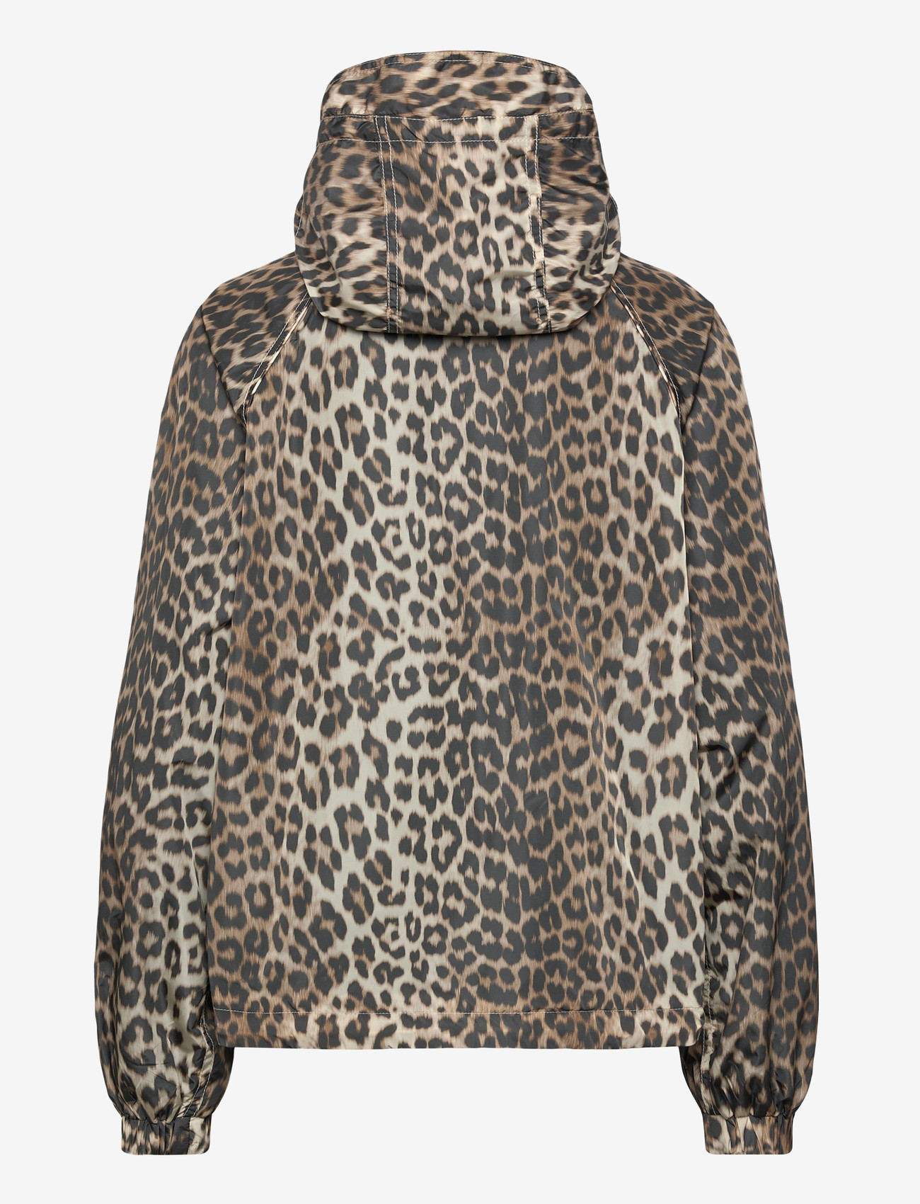 Ganni - Leopard Printed Nylon Jacket - brown - 1