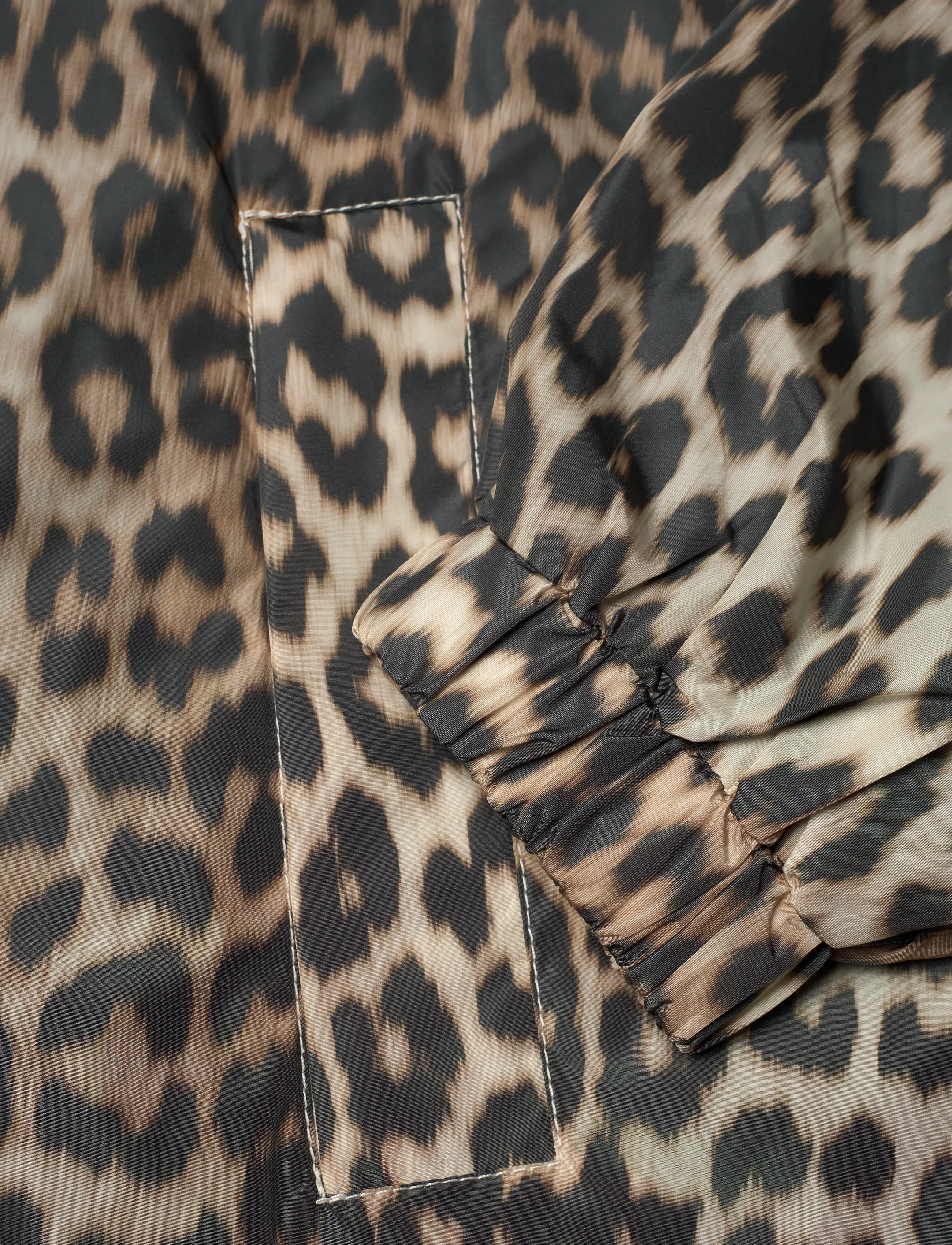 Ganni - Leopard Printed Nylon Jacket - brown - 3