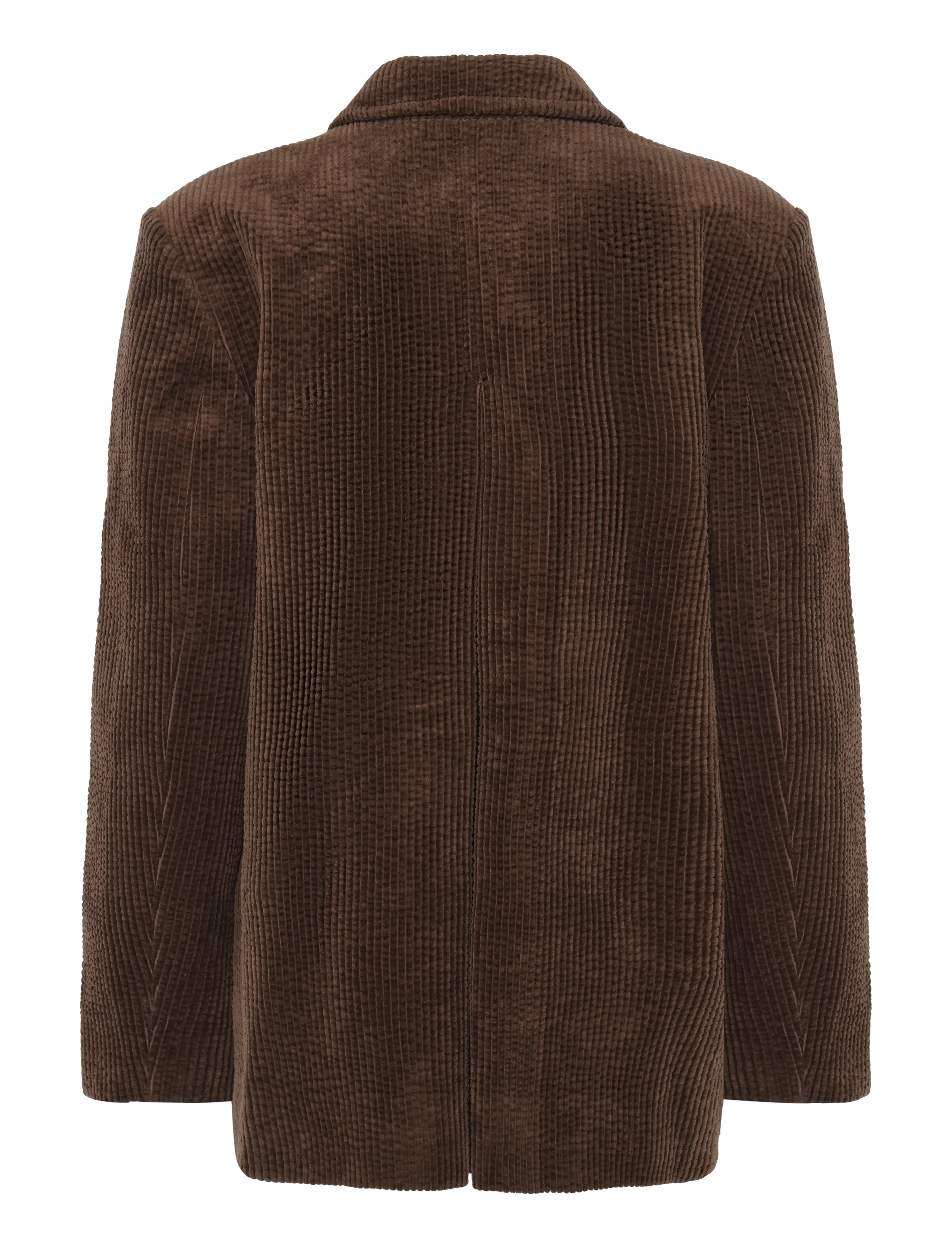 Ganni - Brown Seersucker Corduroy Blazer - brown - 1