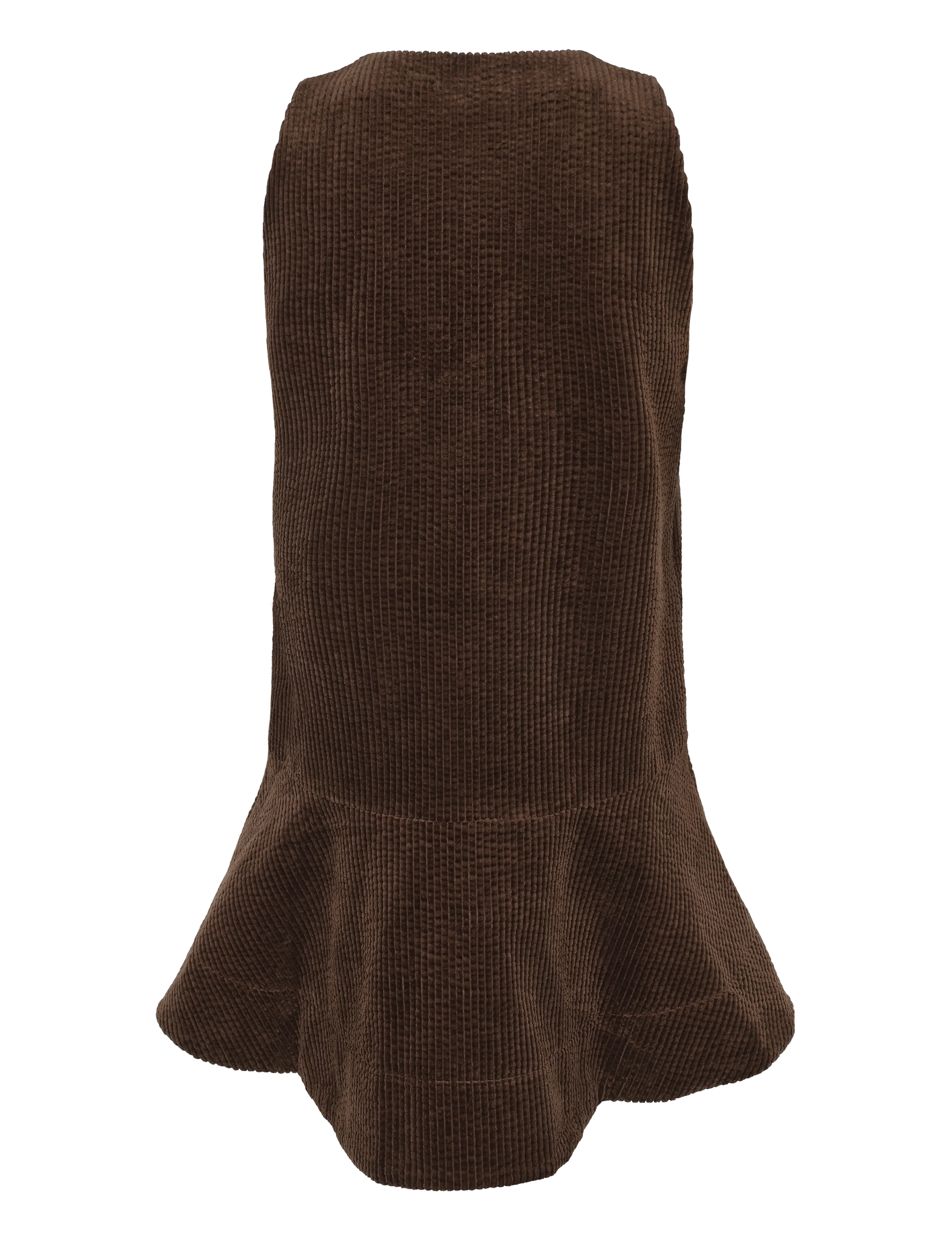 Ganni - Seersucker Corduroy V Neck Mini Dress - brown - 1