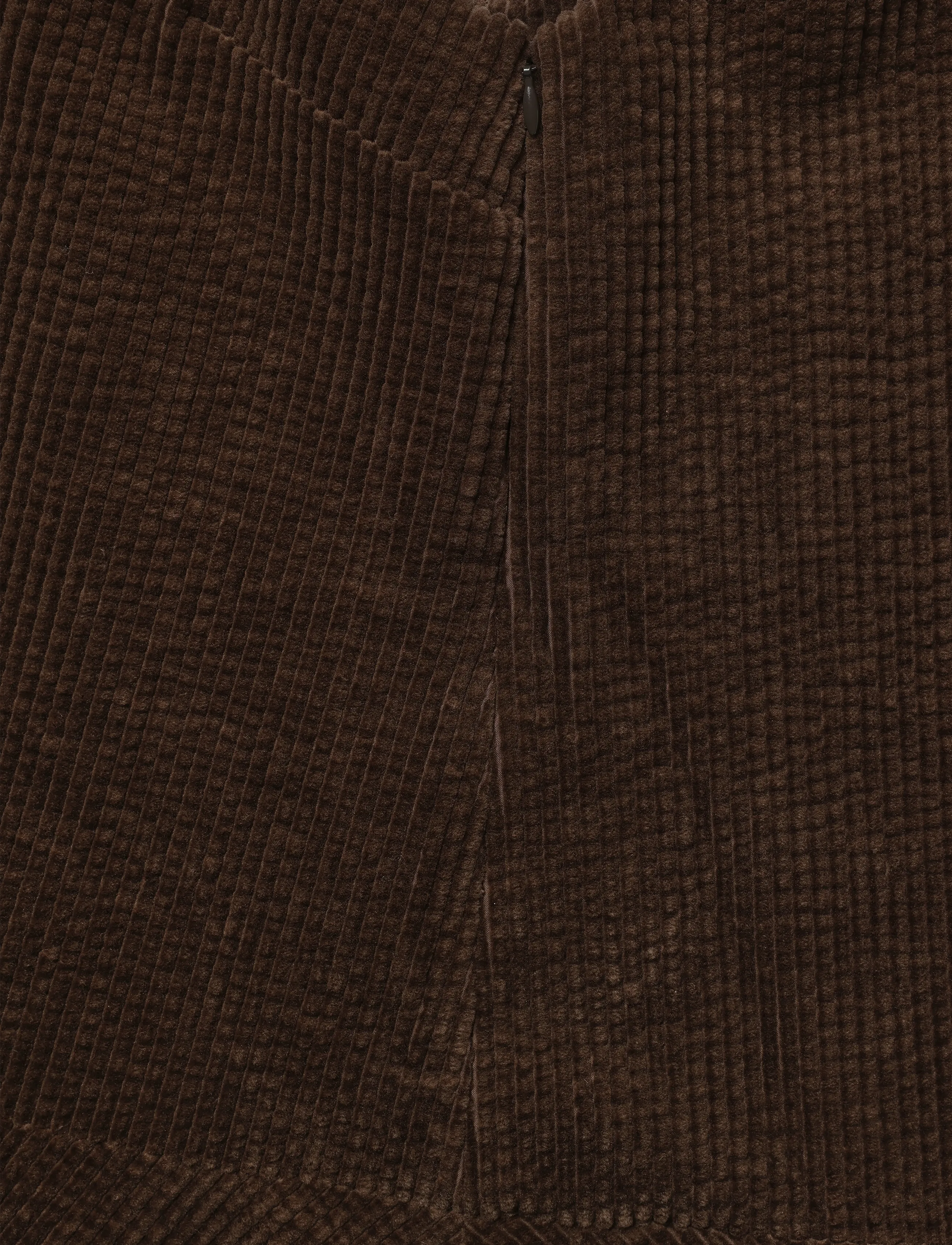 Ganni - Seersucker Corduroy V Neck Mini Dress - brown - 4