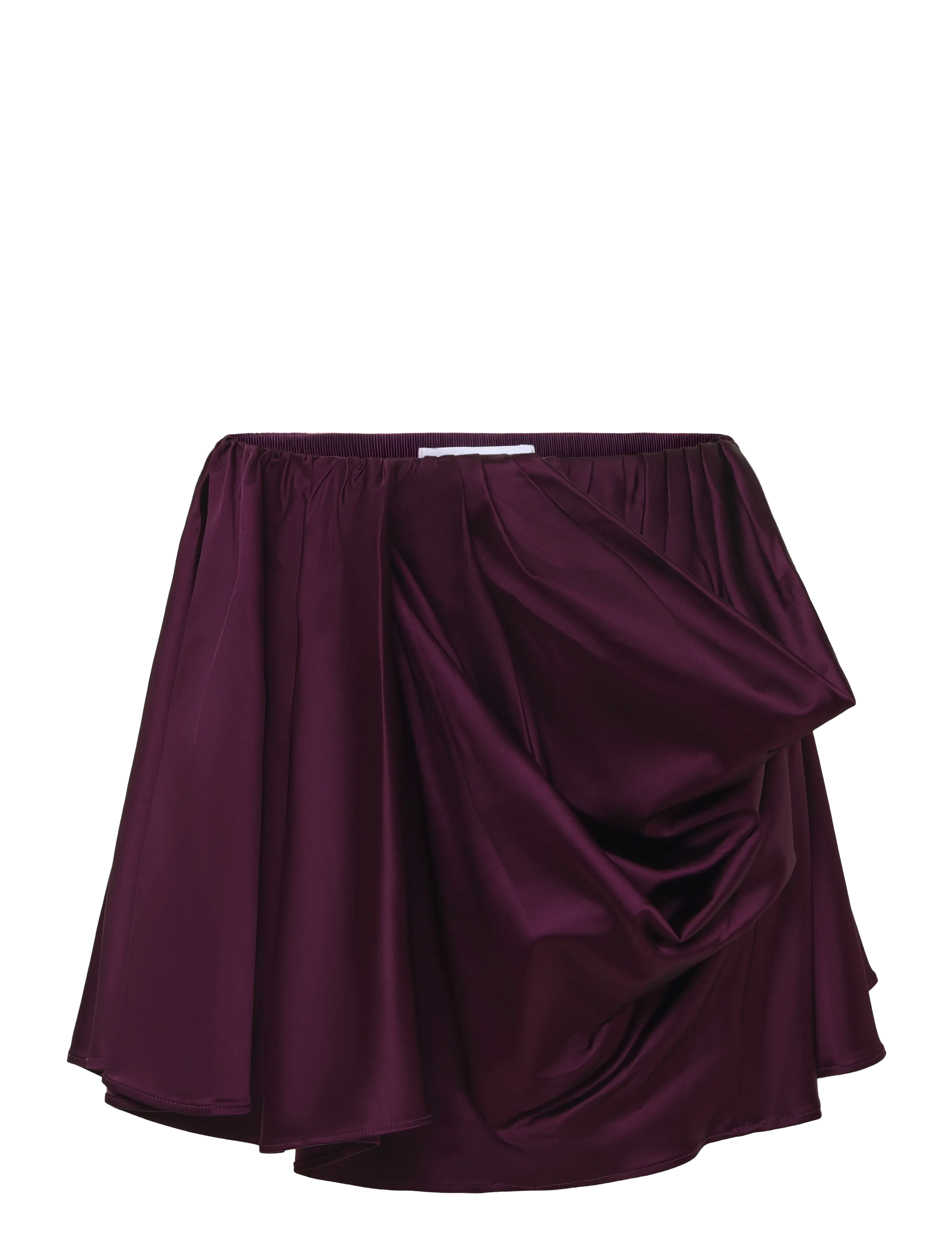 Ganni Technical Stretch Satin Draped Mini Skirt, 44, Röcke, Rot - Short Frauen