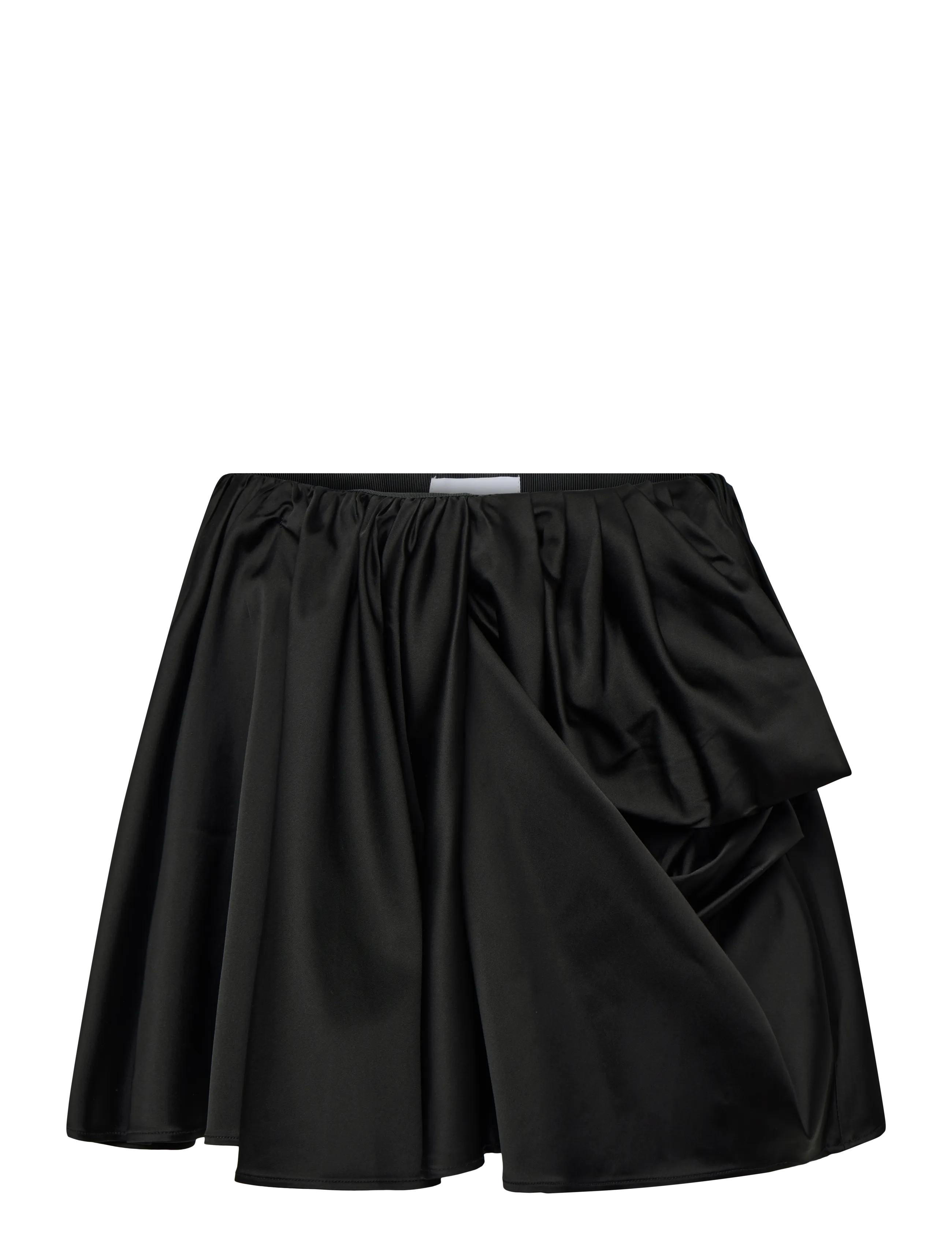 Ganni Technical Stretch Satin Draped Mini Skirt - Miniseelikud - RED / black