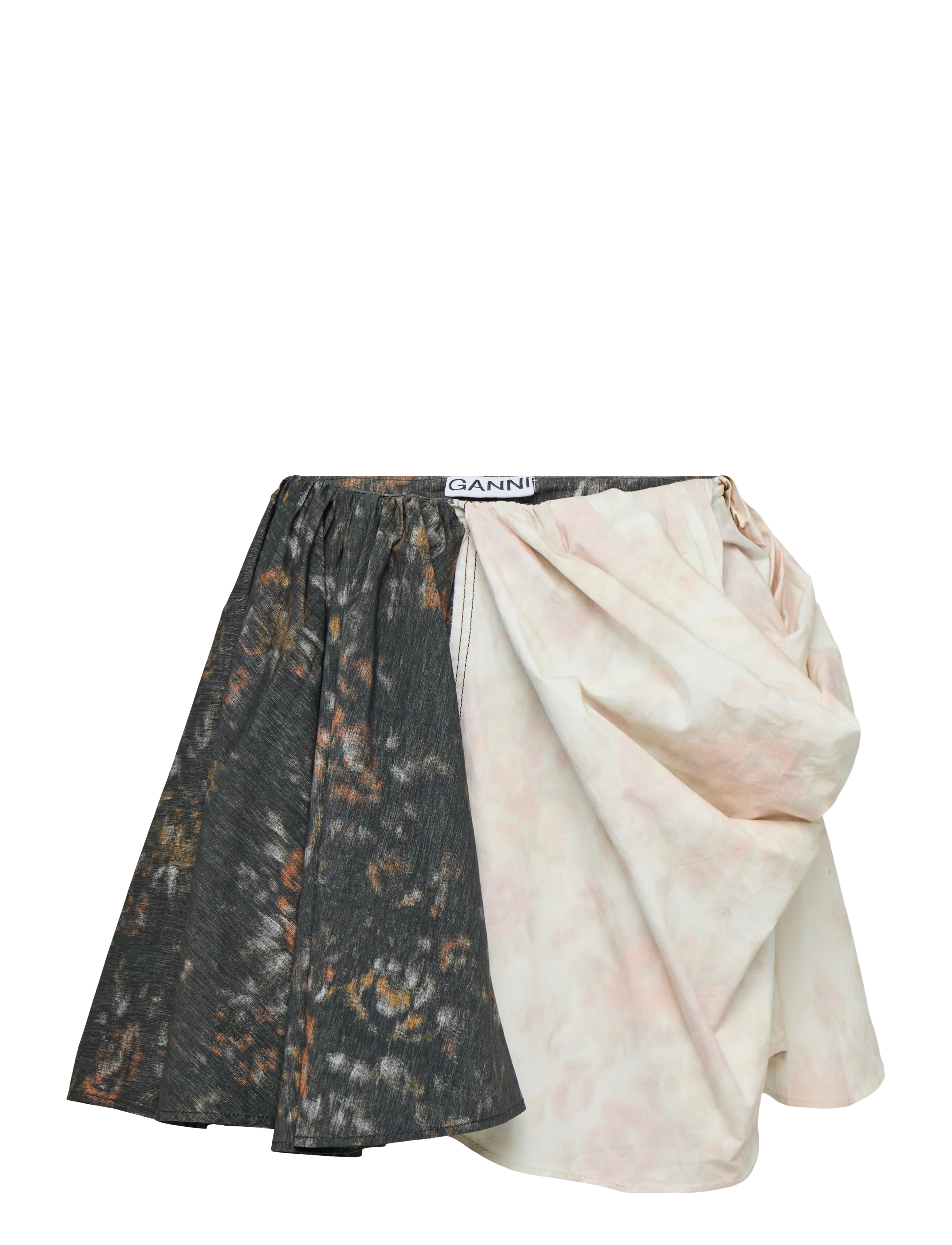 Ganni Printed Draped Mini Skirt - Trumpi sijonai - MULTICOLORED / multi