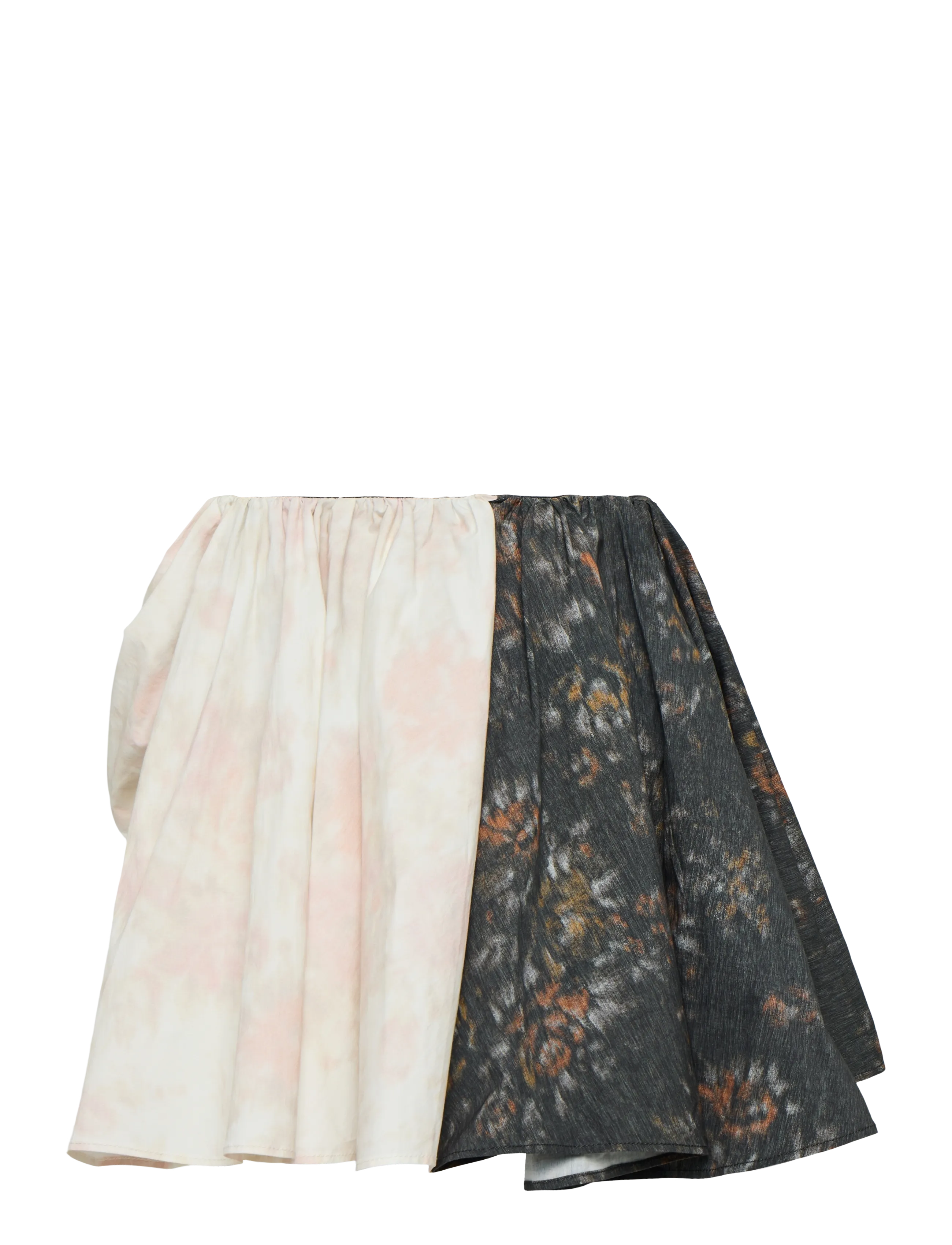 Ganni - Printed Draped Mini Skirt - korta kjolar - multicolored - 1