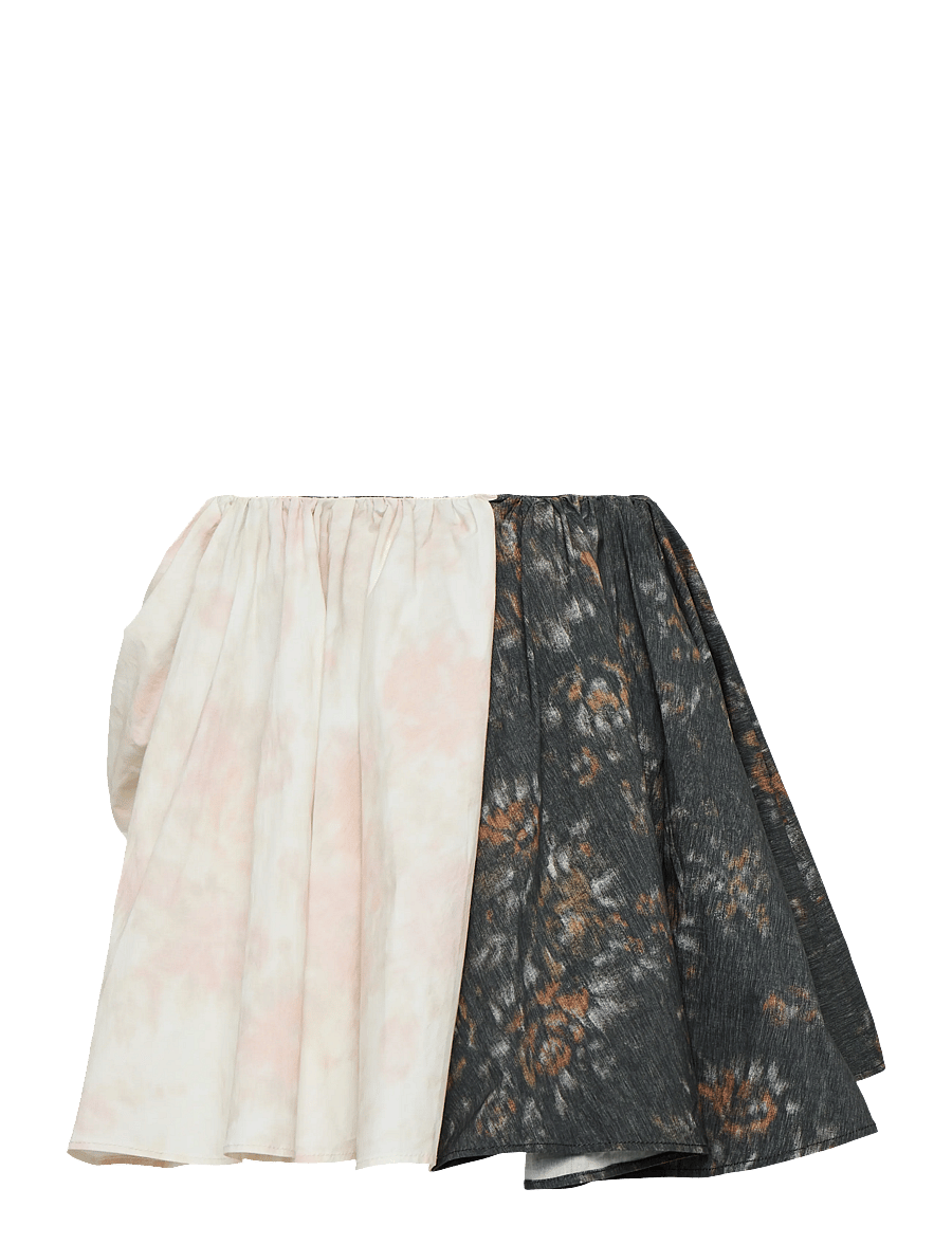 Ganni - Printed Draped Mini Skirt - kurze röcke - multicolored - 2