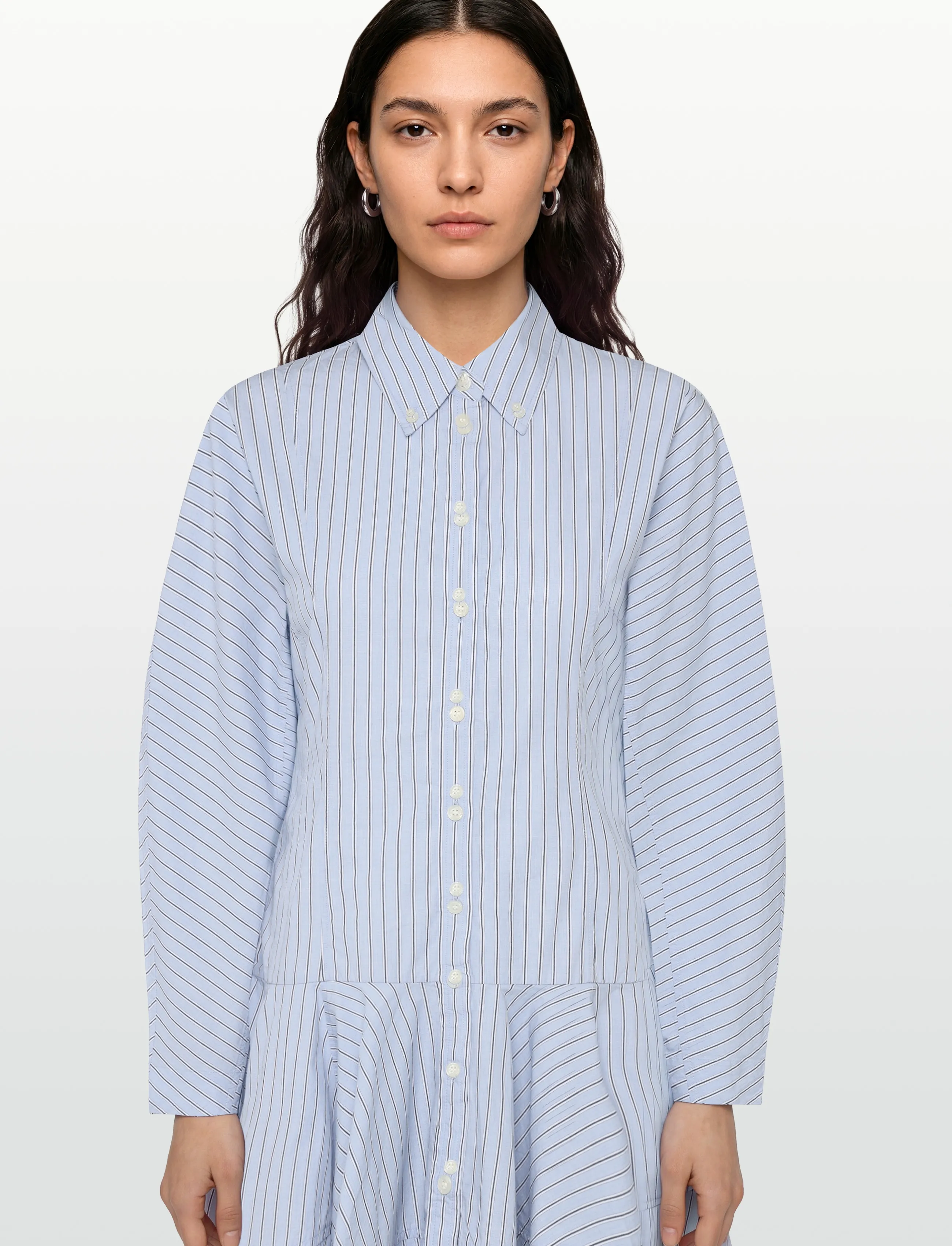 Ganni - Stripe Shirt Dress - sommerkleider - blue - 3