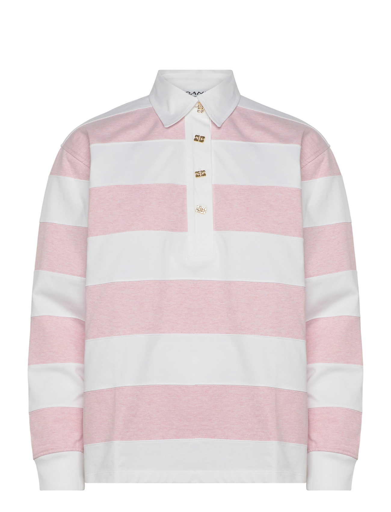 Ganni Polo Mauve Chalk - Pink - XS