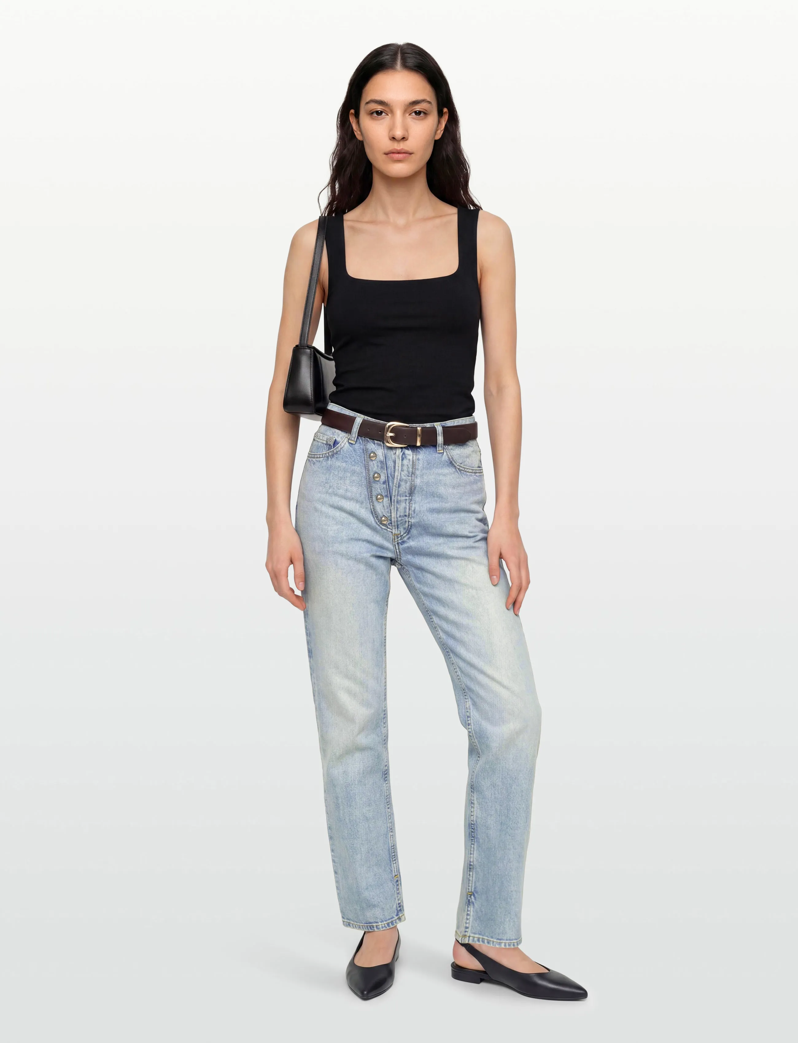Ganni Jeans Light Blue Vintage, 26W/34L, Blue, Jeans > Lige-Almindelige, Dame