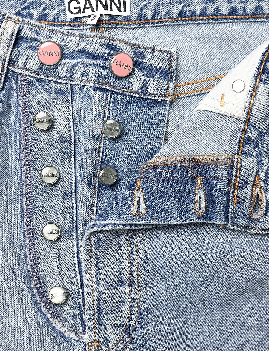 Ganni - FIGNI DENIM JEANS - gerade jeans - light blue vintage - 3