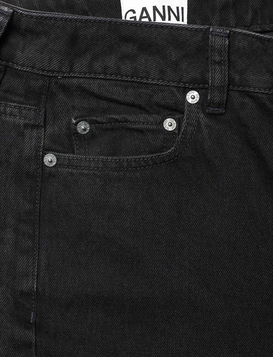 Ganni - Jeans Washed Black - utsvängda jeans - washed black - 2