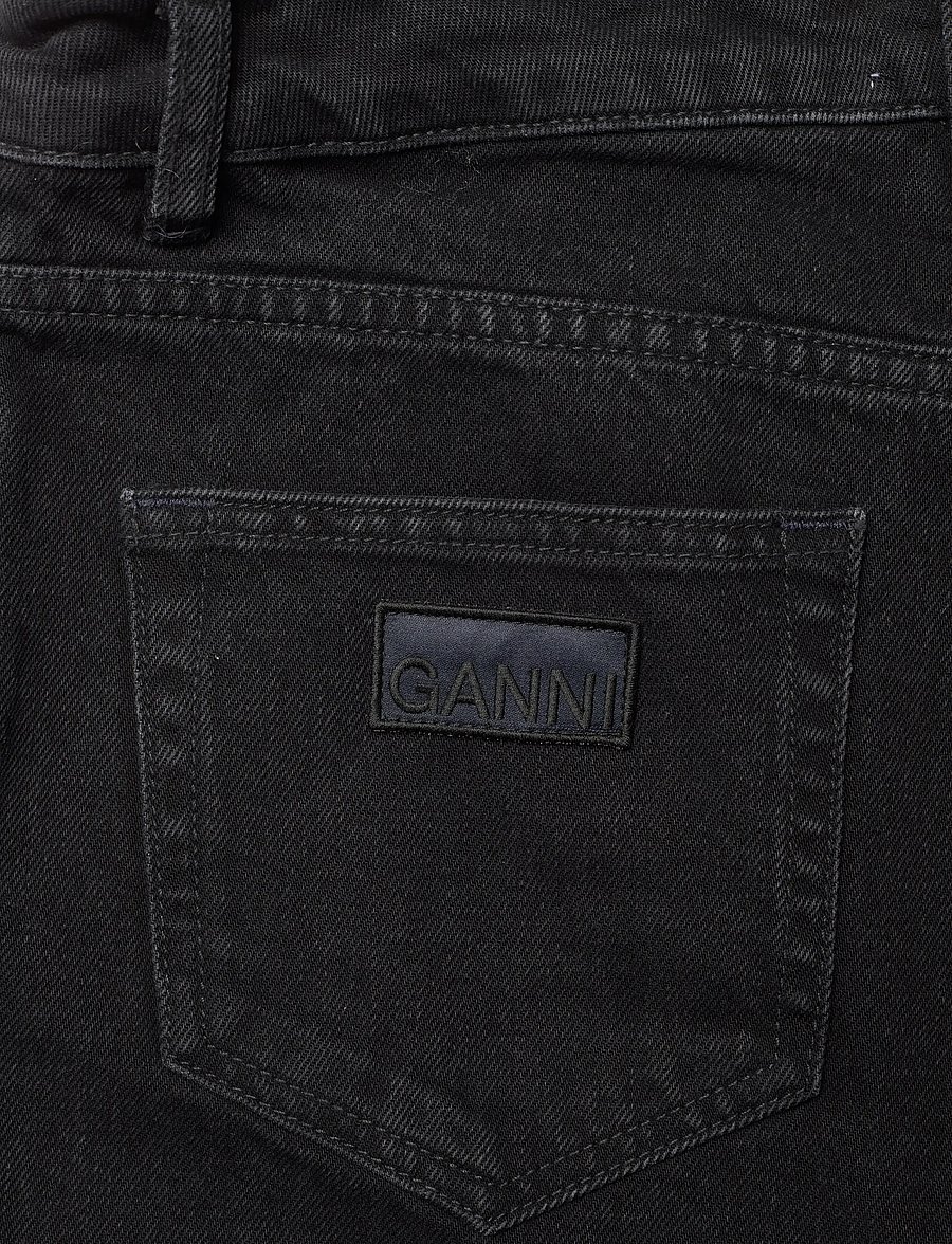 Ganni - Jeans Washed Black - utsvängda jeans - washed black - 4