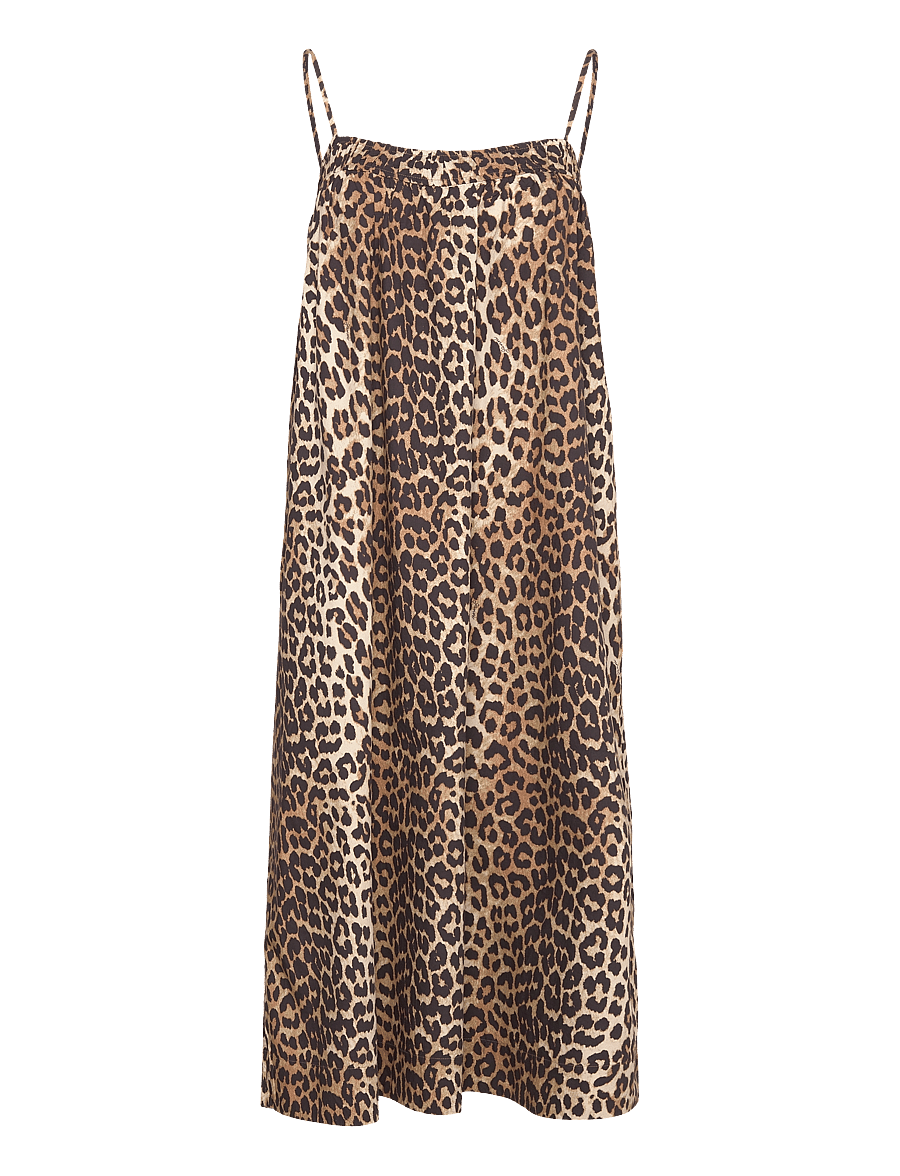 Ganni - Dress Leopard - slip dresses - leopard - 0