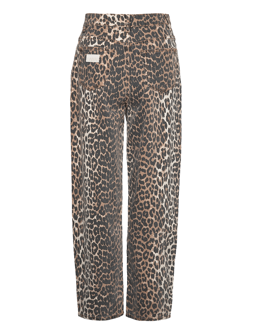 Ganni - PRINT DENIM STARY - jeans droites - leopard - 1