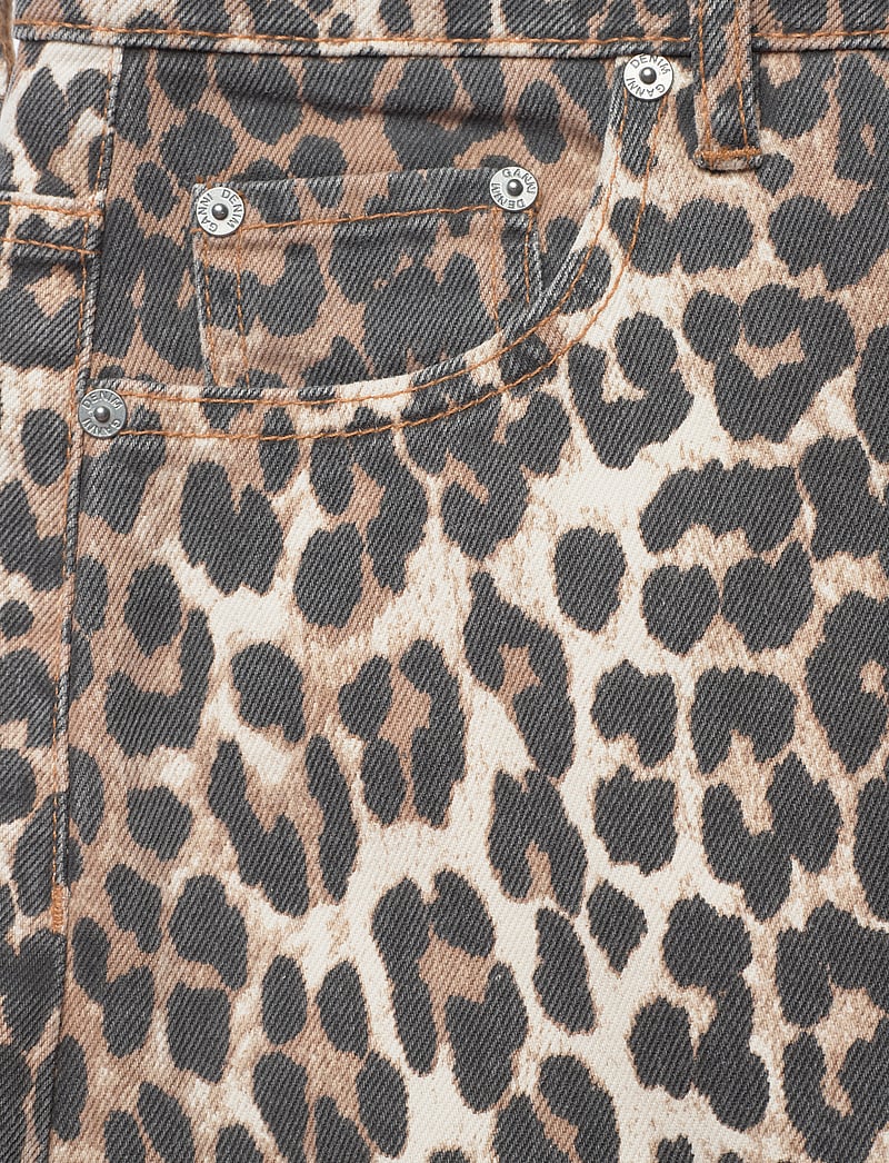 Ganni - PRINT DENIM STARY - straight jeans - leopard - 2