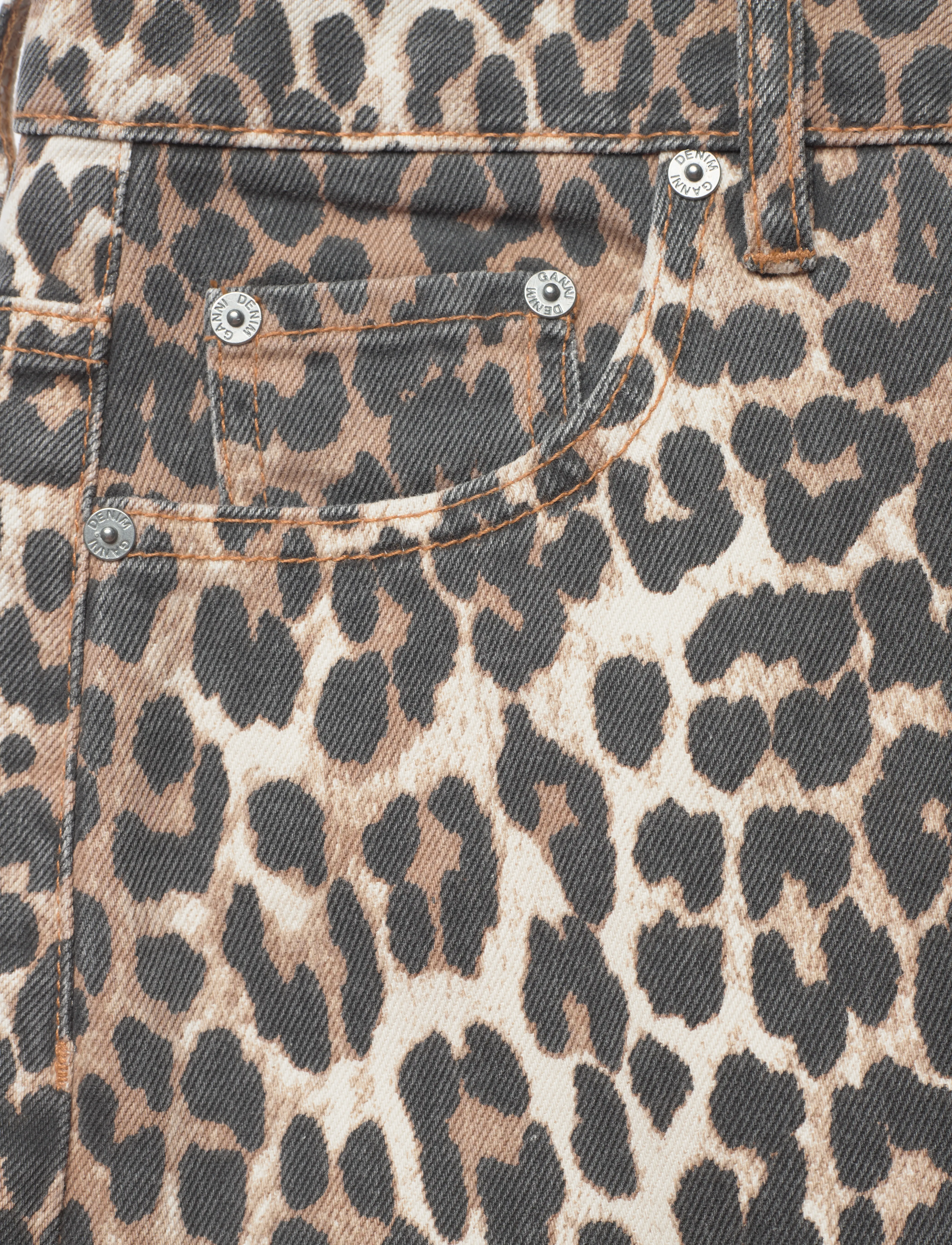 Ganni - Jeans Leopard - straight jeans - leopard - 2