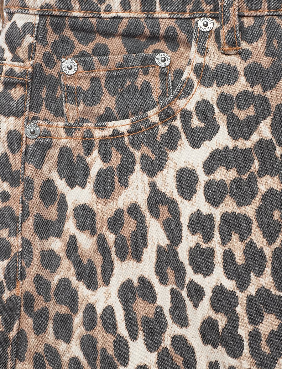 Ganni - PRINT DENIM STARY - jeans droites - leopard - 2