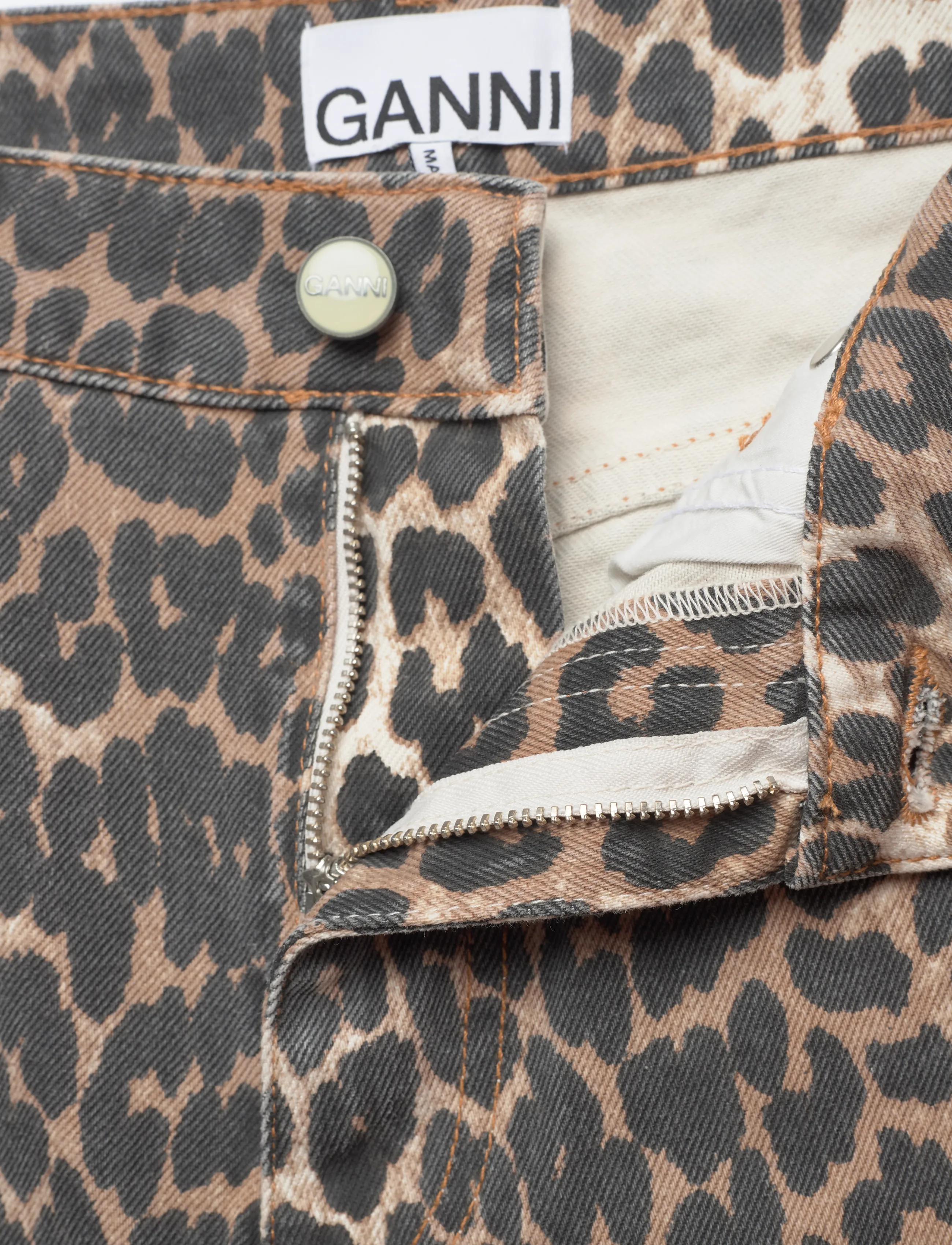 Ganni - Jeans Leopard - straight jeans - leopard - 3