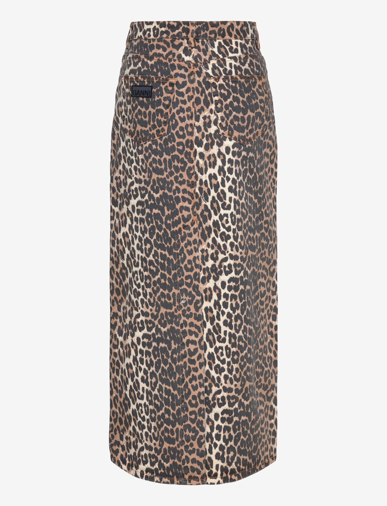 Ganni - Jeans Skirt Leopard - maxi nederdele - leopard - 1