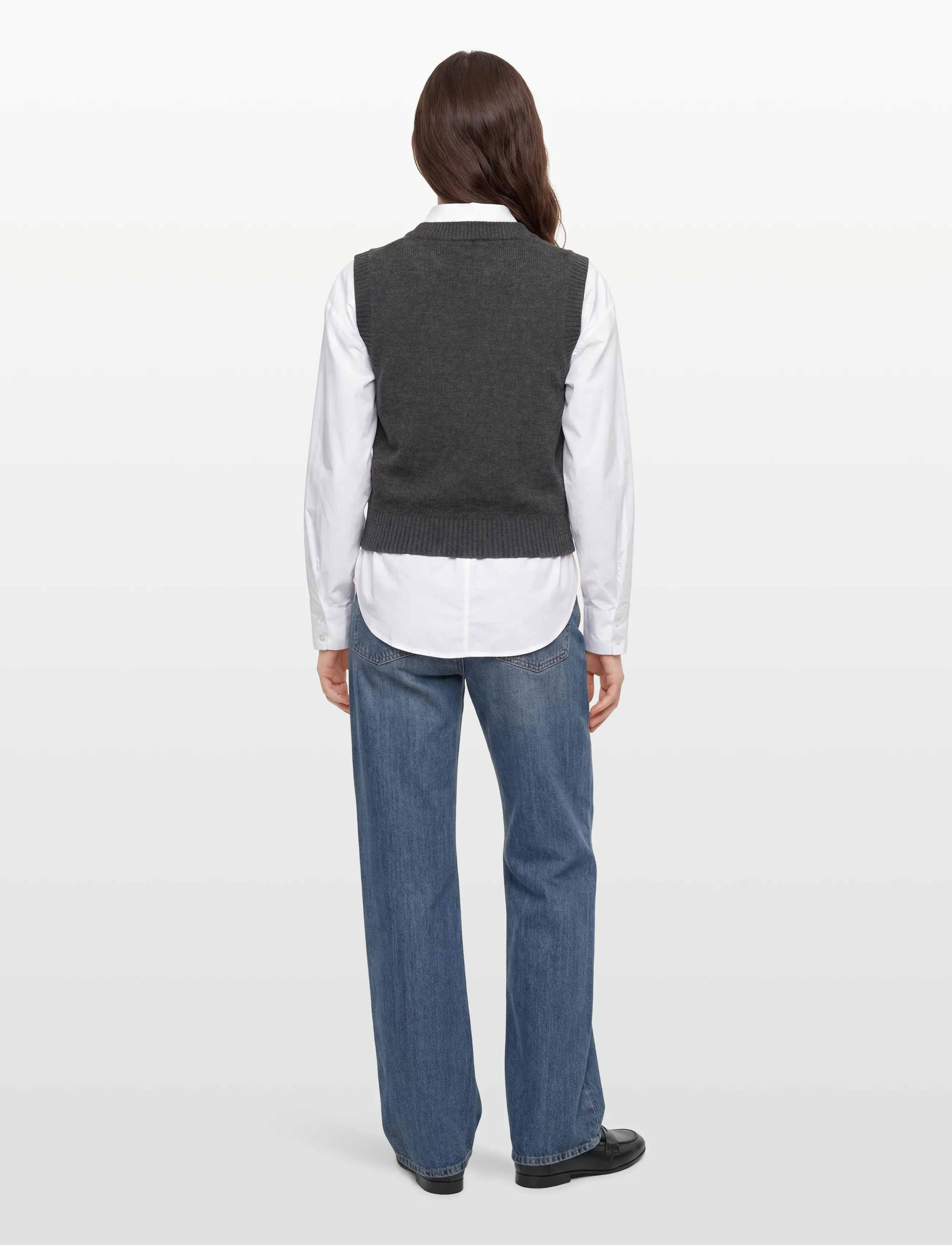 Ganni - Vest Gray Quill - kootud vestid - gray quill - 4