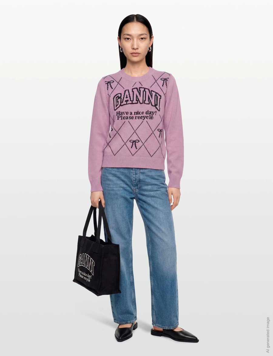 Ganni - Pullover Mauve Chalk - pullover - mauve chalk - 0