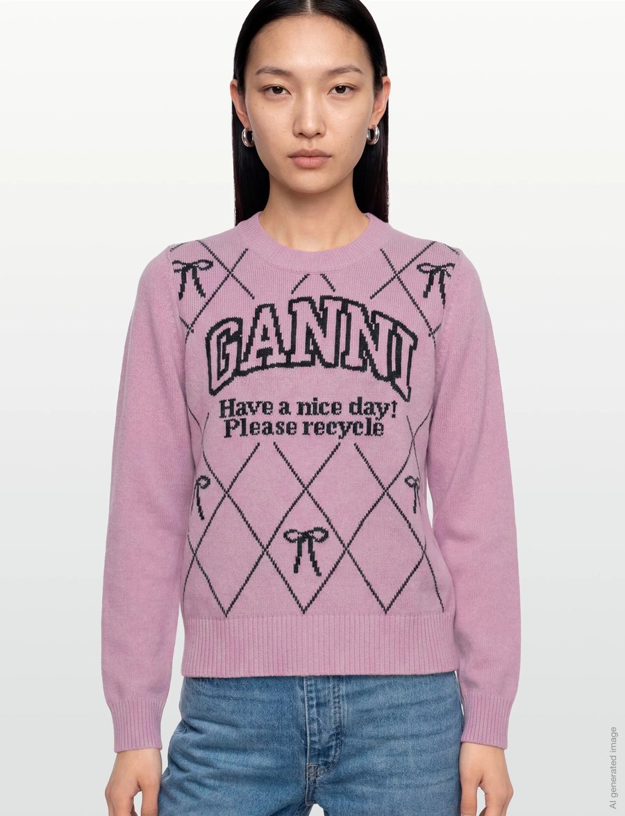 Ganni - Pullover Mauve Chalk - pullover - mauve chalk - 3