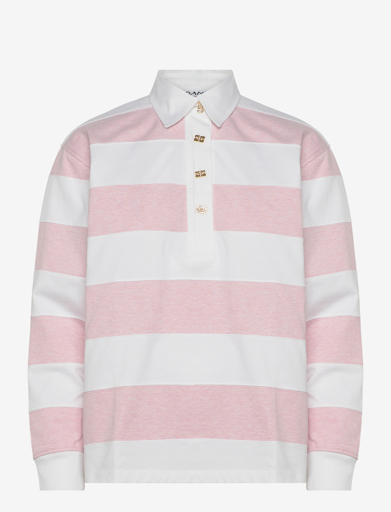 Ganni - Polo Mauve Chalk - poloer - mauve chalk - 0