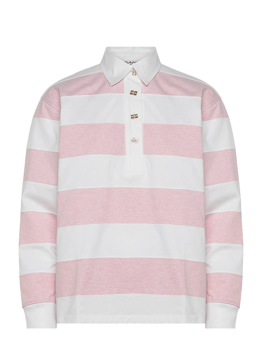 Ganni - Polo Mauve Chalk - pikéer - mauve chalk - 1