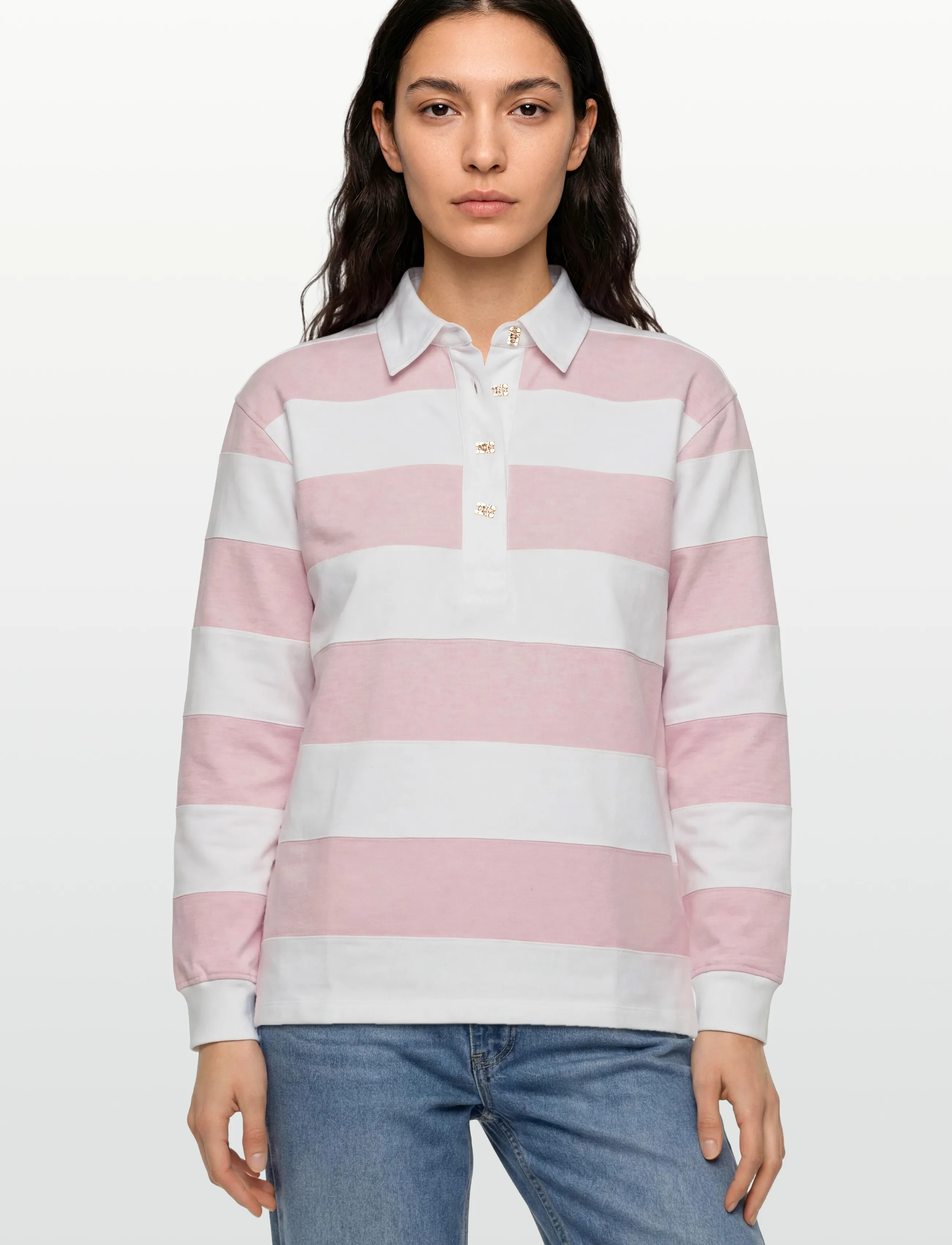 Ganni - Polo Mauve Chalk - poloer - mauve chalk - 3